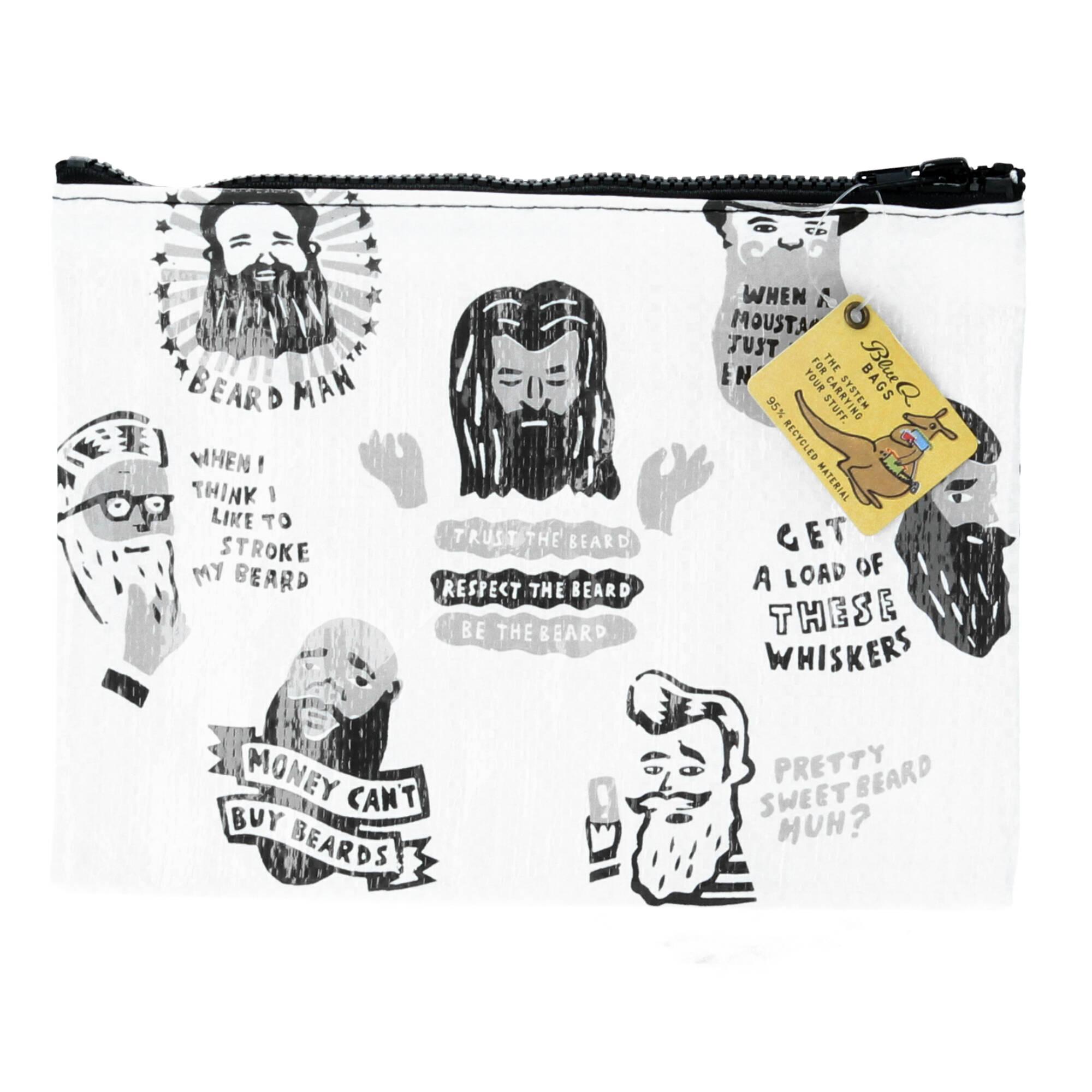 Blue-Q Zipper Pouch Kosmetiktasche Beards Recycling