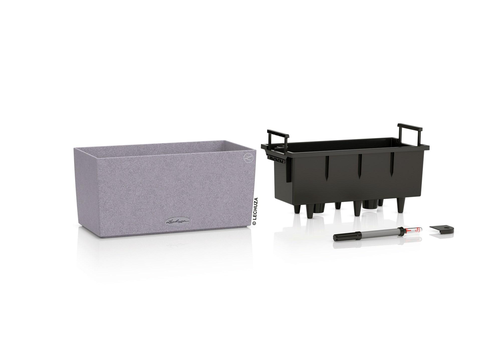 Lechuza Blumenkasten Balconera Stone 40 Steingrau 15434 Lechuza Blumenkasten Balconera Stone 40 Steingrau 15434