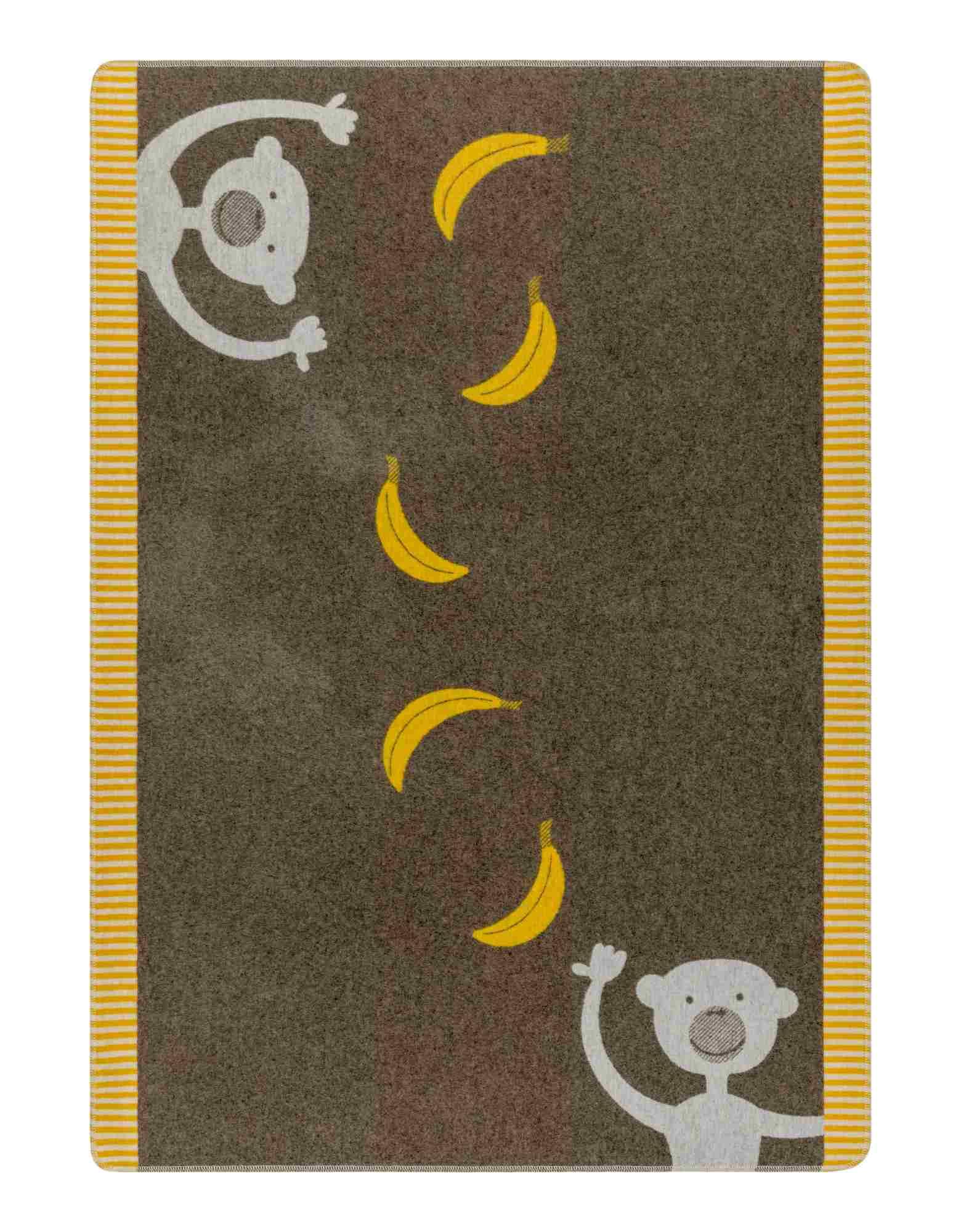 David Fussenegger Kinderdecke Banana Breeze Braun 100x140cm