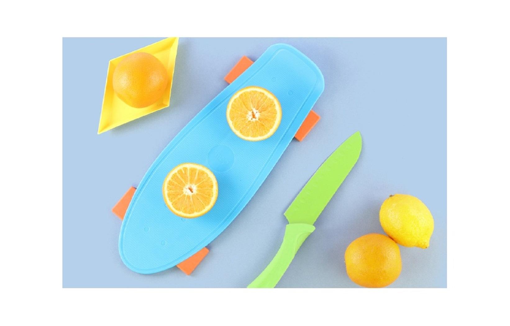 Doiy Skate Shopboard Blau 15x40x3,5cm Schneidbrett, DYSKATEBL