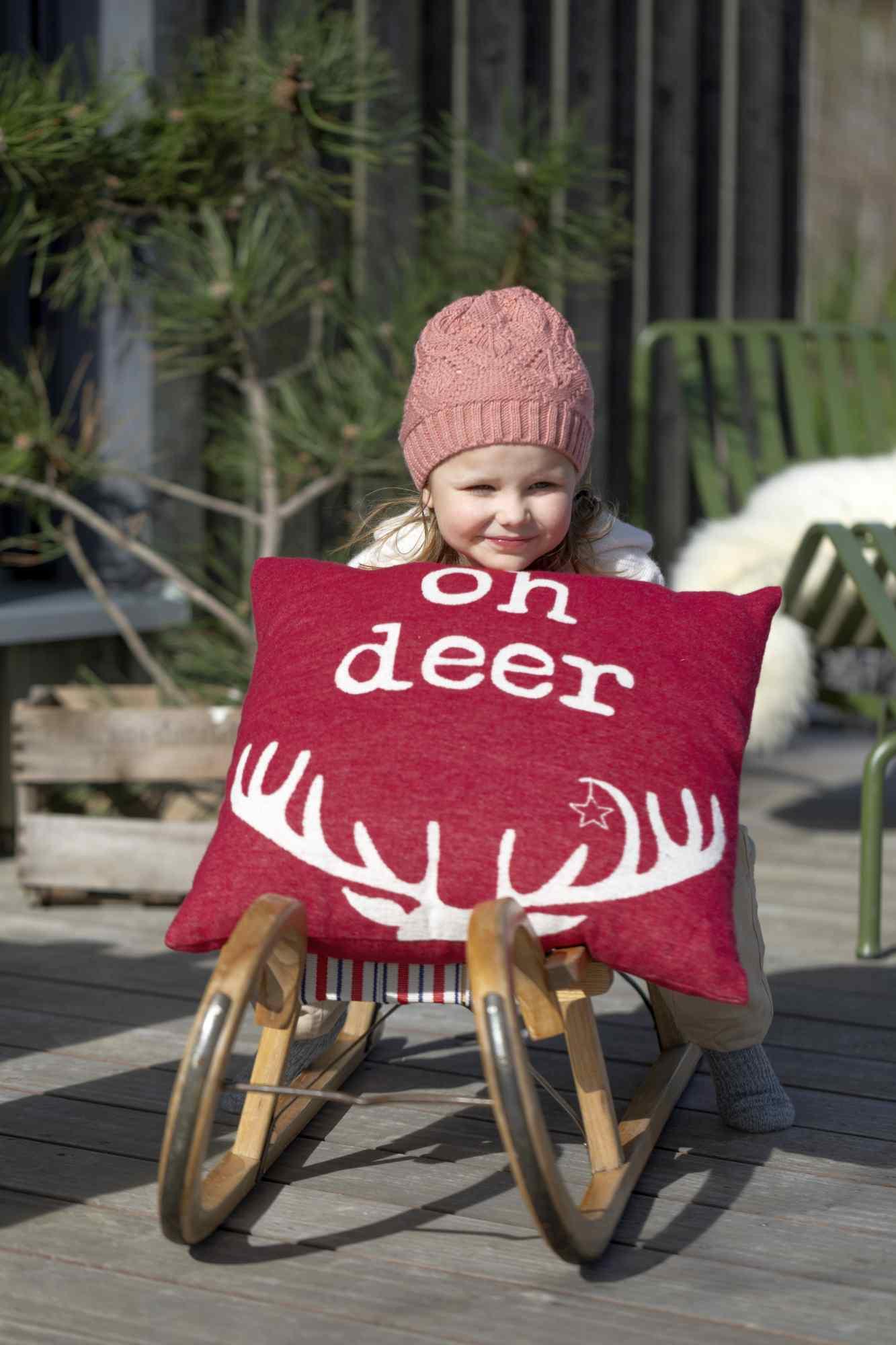 Fussenegger Kissenbezug Silvretta oh deer chinarot Fussenegger Kissenbezug Silvretta oh deer chinarot