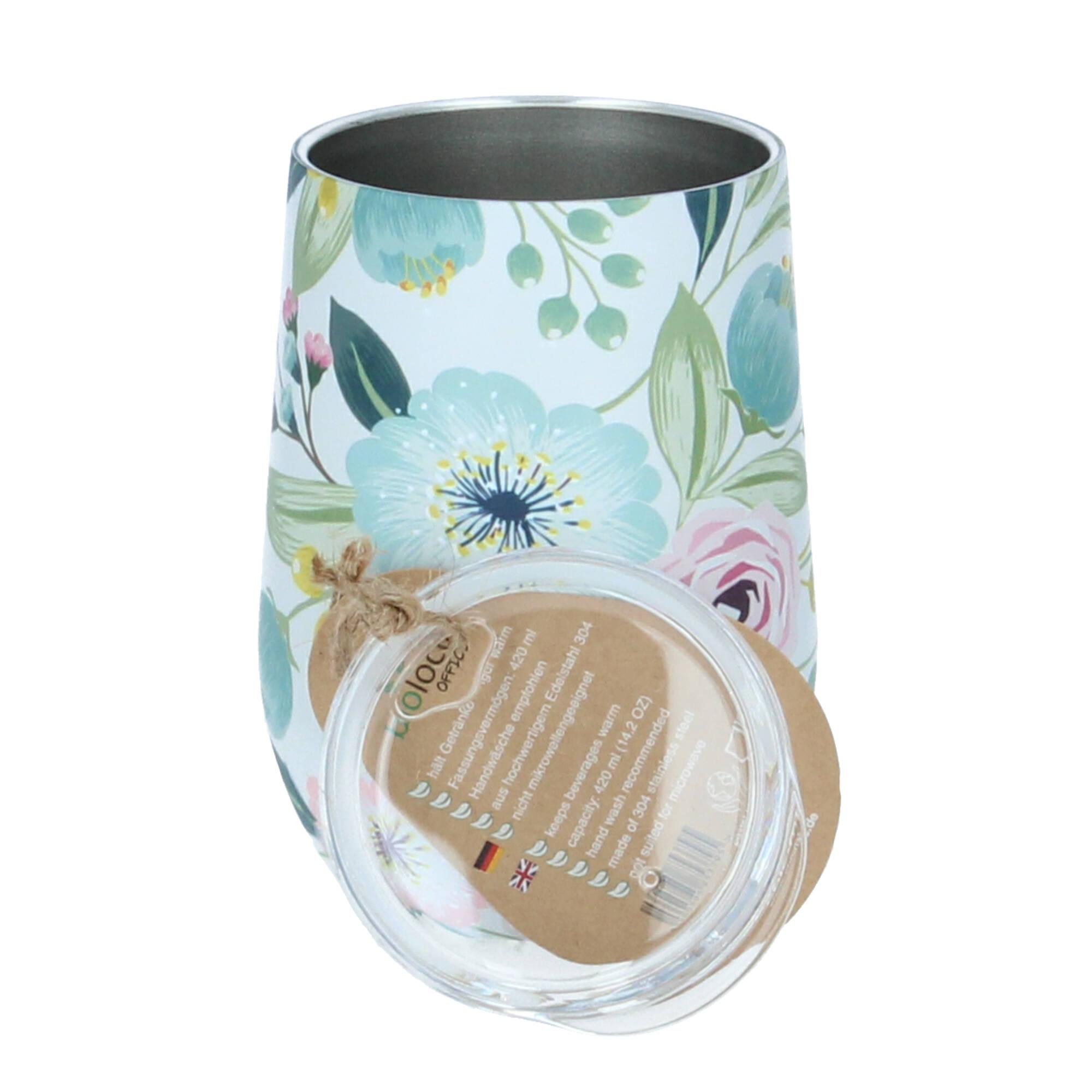 chic.mic Thermobecher Bioloco office pastel flowers 420 ml Edelstahl BEO100 chic.mic Thermobecher Bioloco office pastel flowers 420 ml Edelstahl BEO100