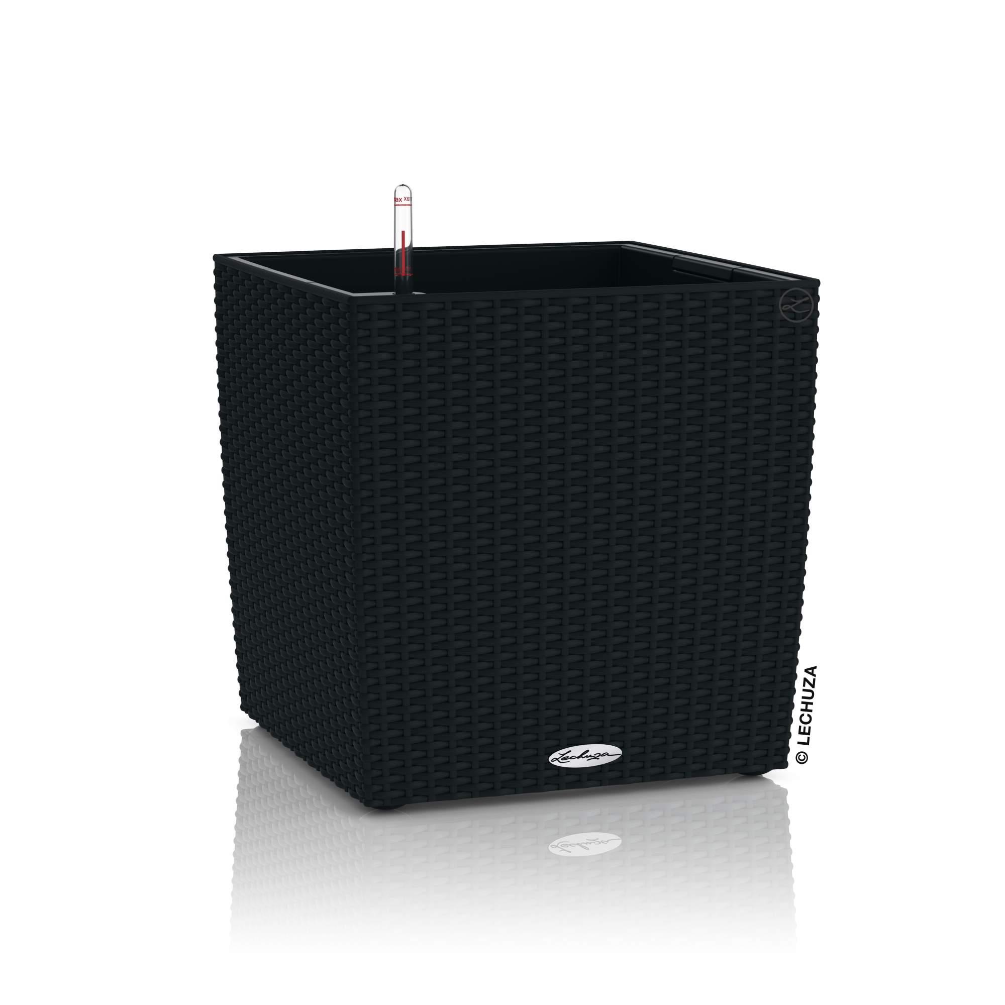 Lechuza Blumentopf gross Cube Cottage 40 graphitschwarz