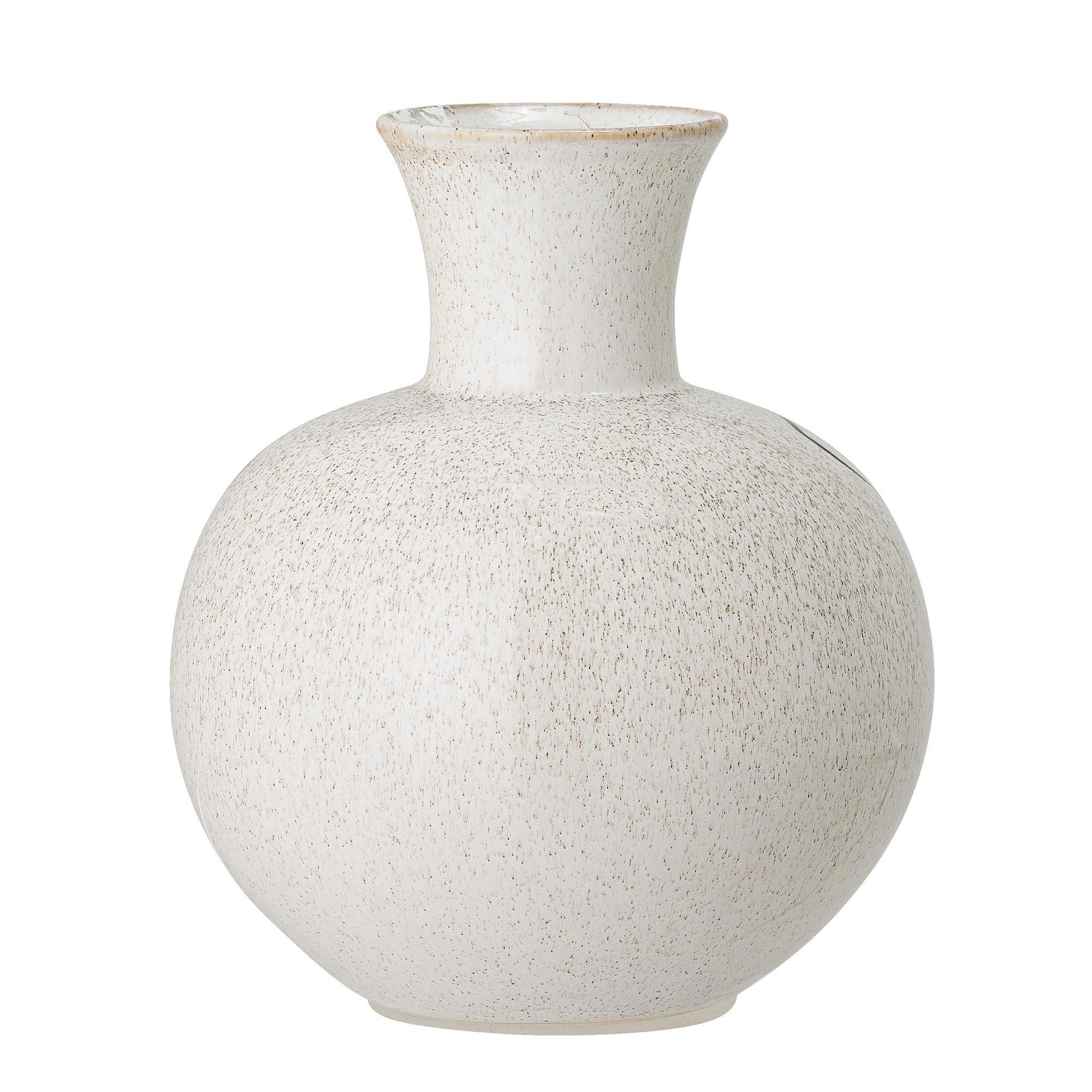 Bloomingville Vase mit Gesicht Steingut 22,5 cm beige
