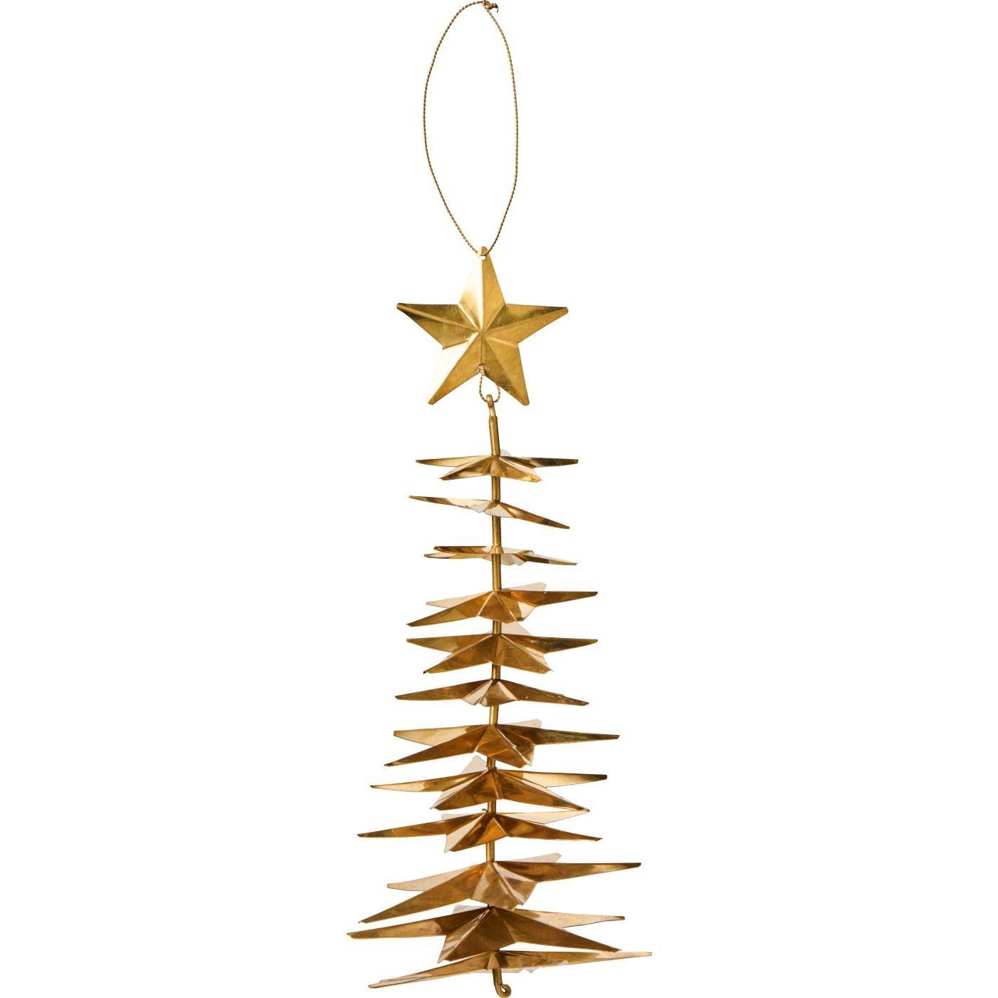 IB Laursen Weihnachtsdeko Tannenbaum z hängen m Sternen 57325-17