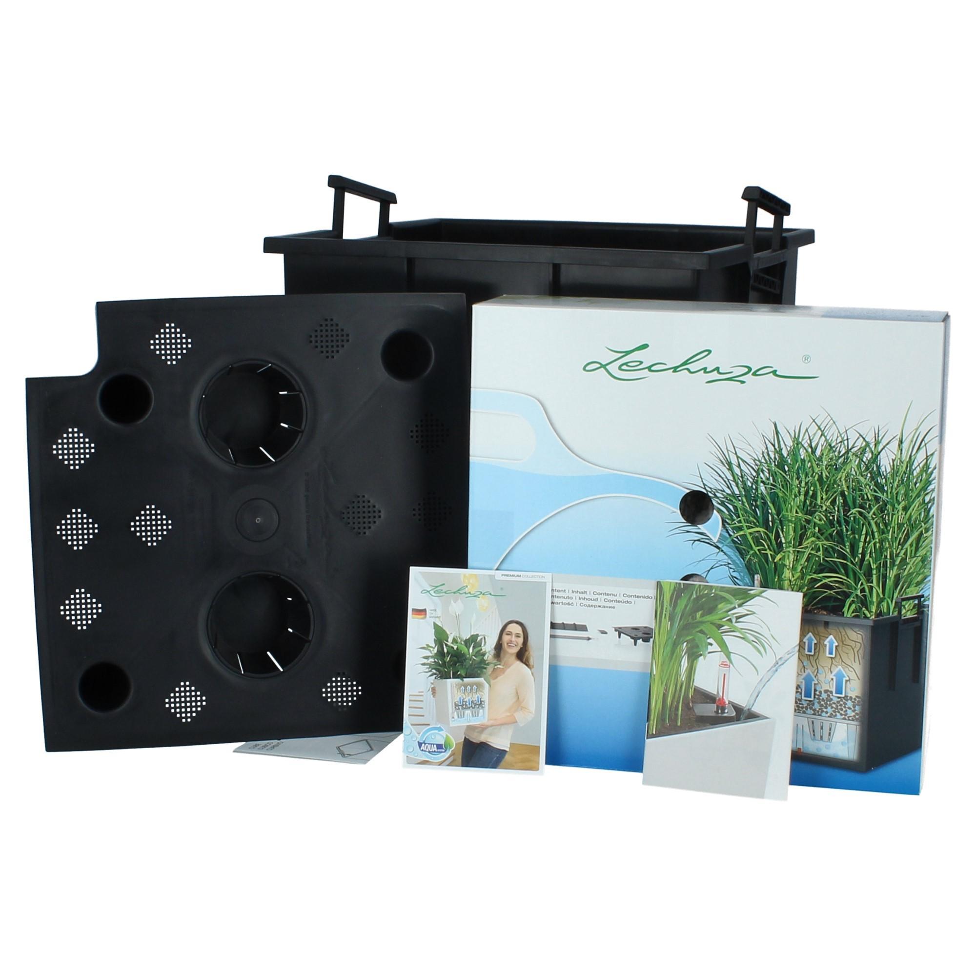 Lechuza Blumentopf hoch Cubico 22 weiß Hochglanz