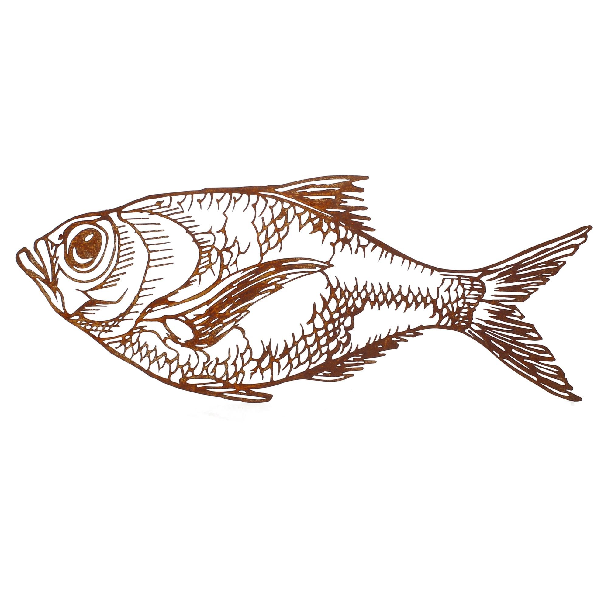 Saremo Wandbild Edelrost Fisch