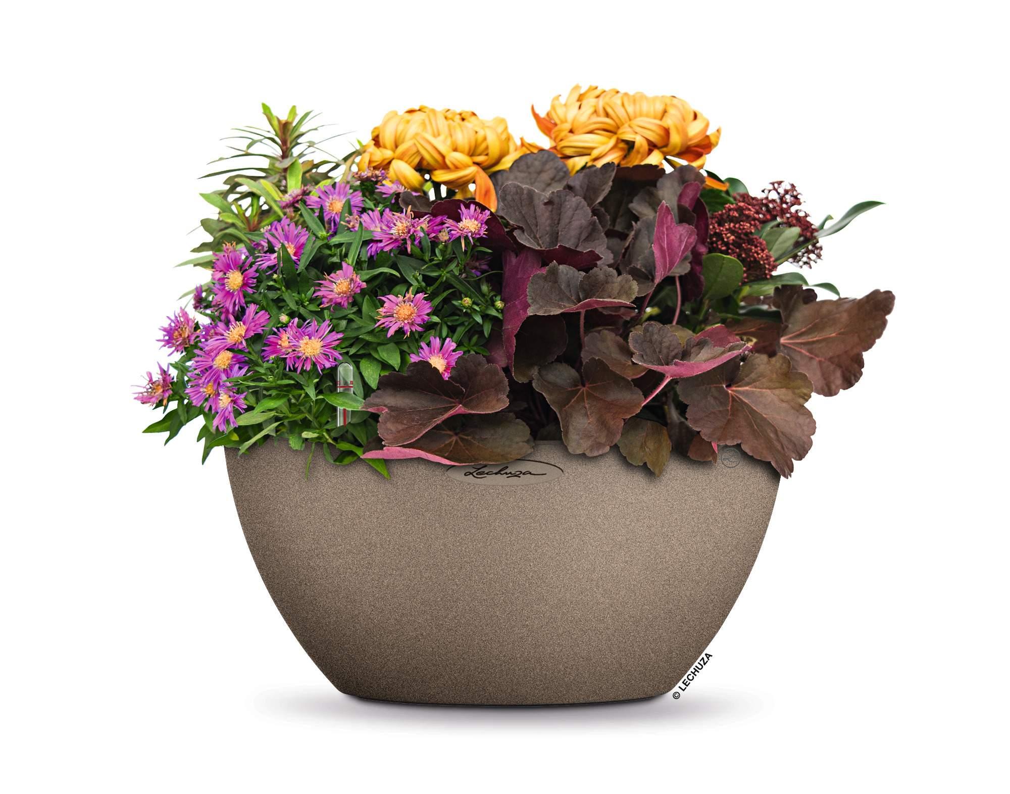 Lechuza Pflanzschale Cubeto Stone 40 sandbeige
