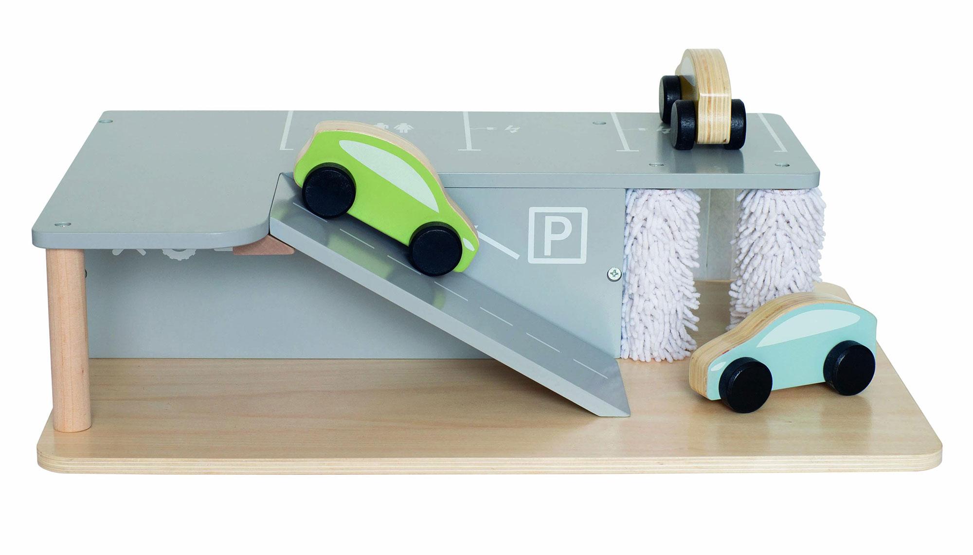 JaBaDaBaDo Garage und Autowaschanlage Holzspielzeug 3+
