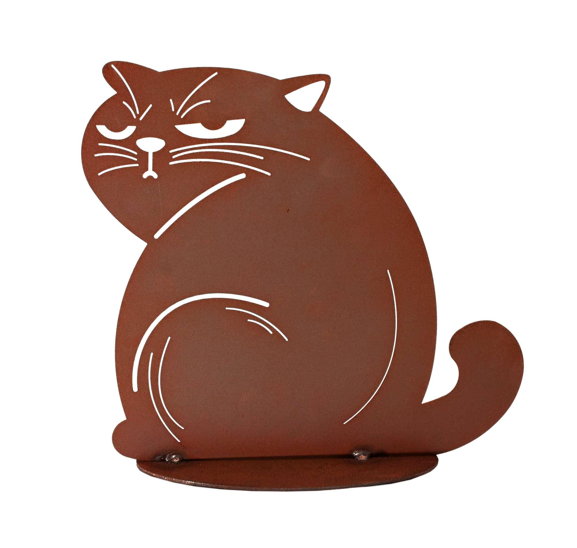 Ferrum GartendekoKater Gizmo 25x29cm Edelrost 5-0466