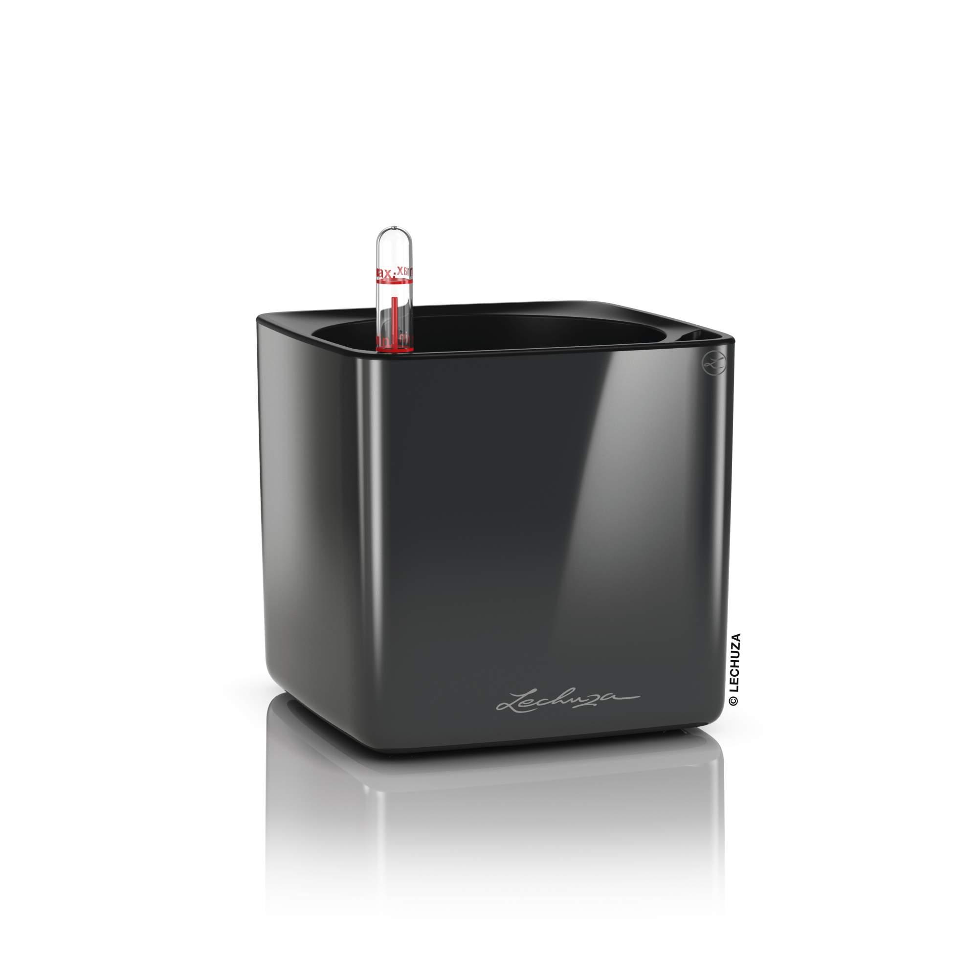 Lechuza Blumentopf klein Cube Glossy 14 Anthrazit highgloss Lechuza Blumentopf klein Cube Glossy 14 Anthrazit highgloss