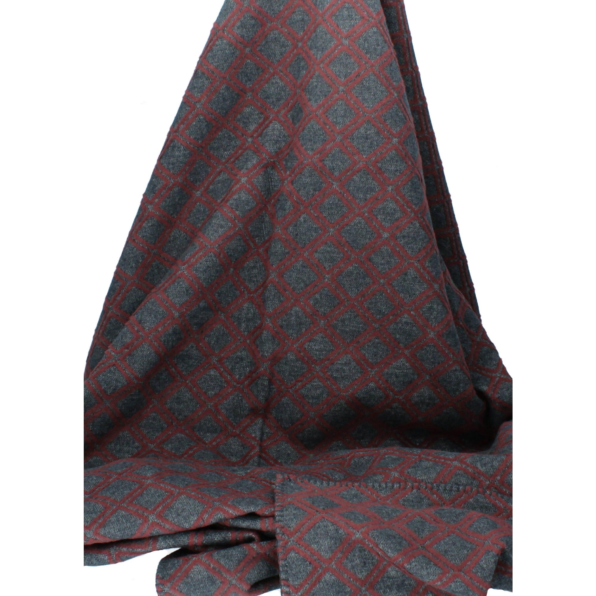 David Fussenegger Struktur Plaid DECO Rauten 130x200 cm schokobraun