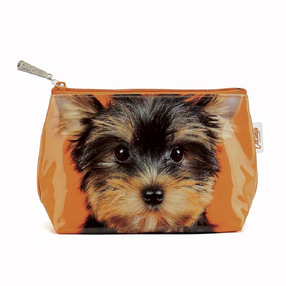 Catseye London Kosmetiktasche Yorkie on Orange, Hund