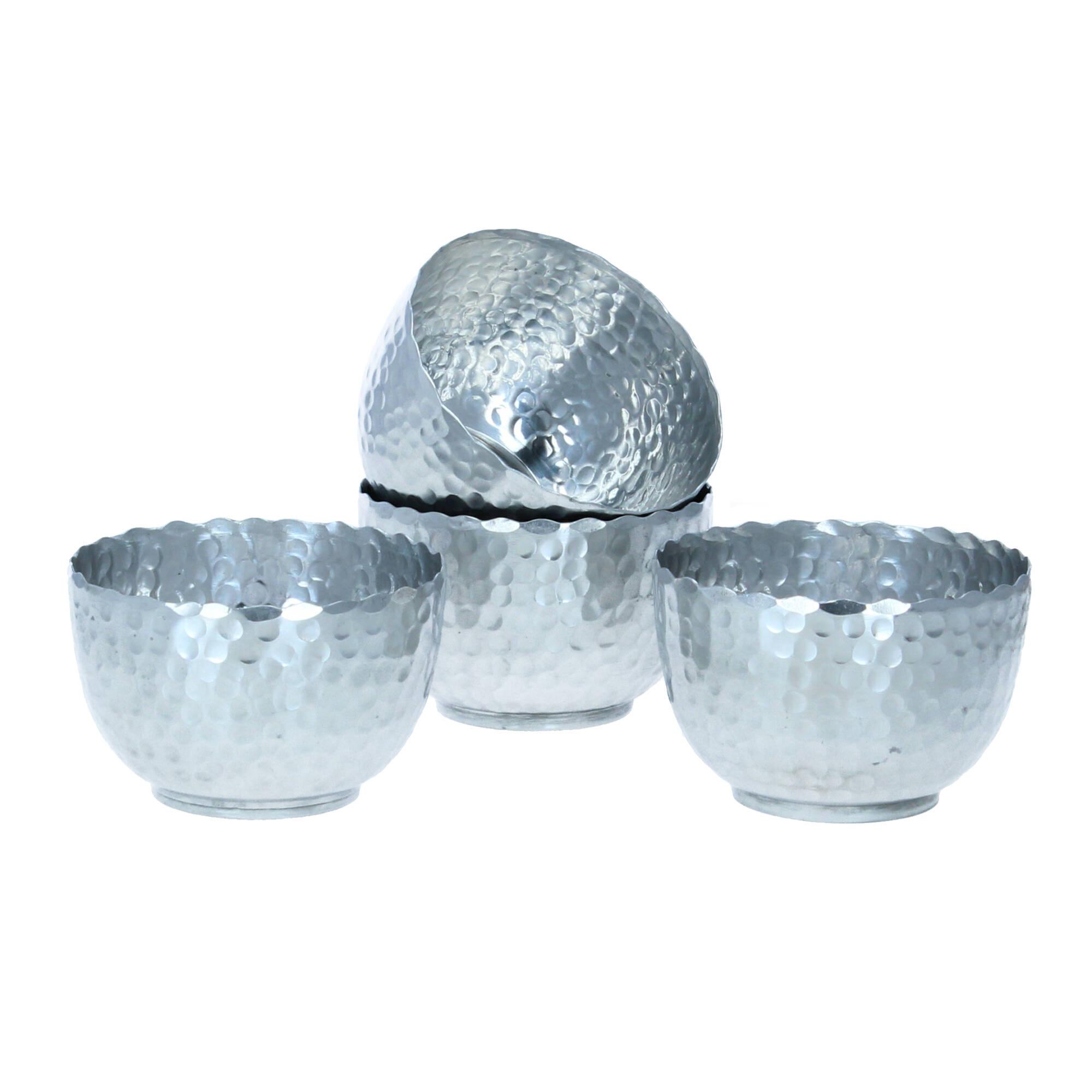 Bloomingville Schalen 11 cm 4er Set Aluminium silber