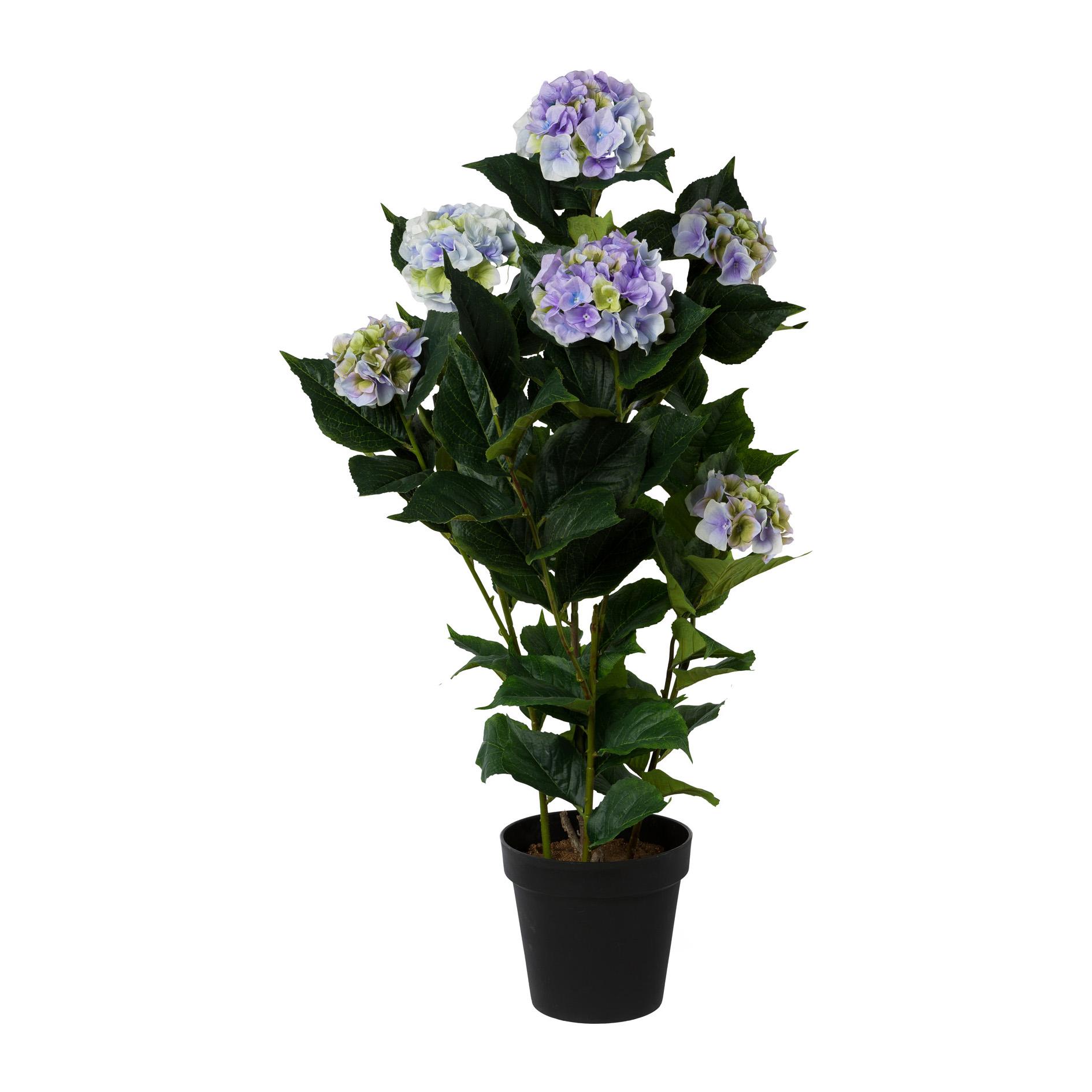 Gasper Hortensie im Topf 109 cm Topfpflanze Kunstpflanze blau