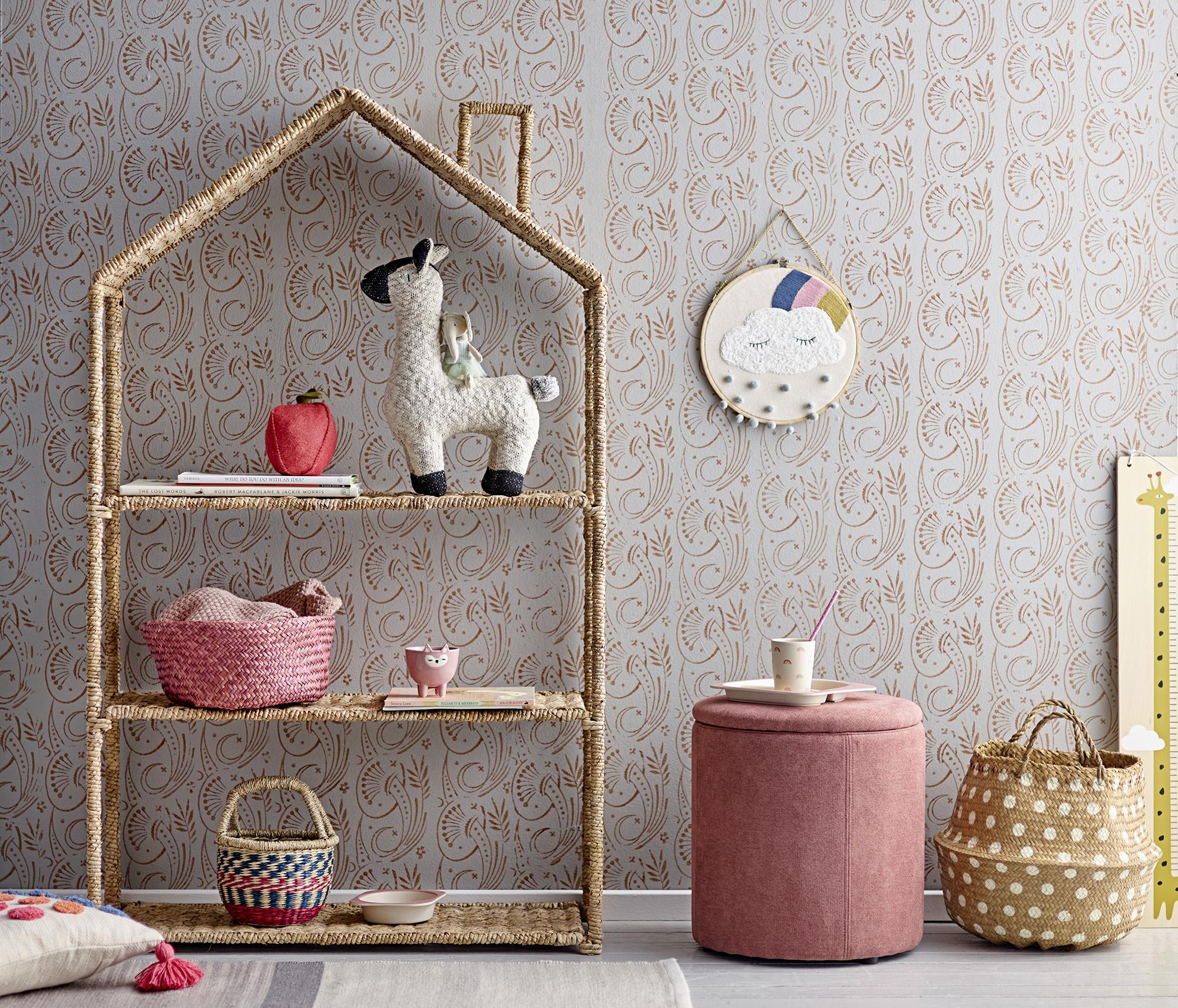 Bloomingville Teppich 100x60 cm Polyester mehrfarbig grau