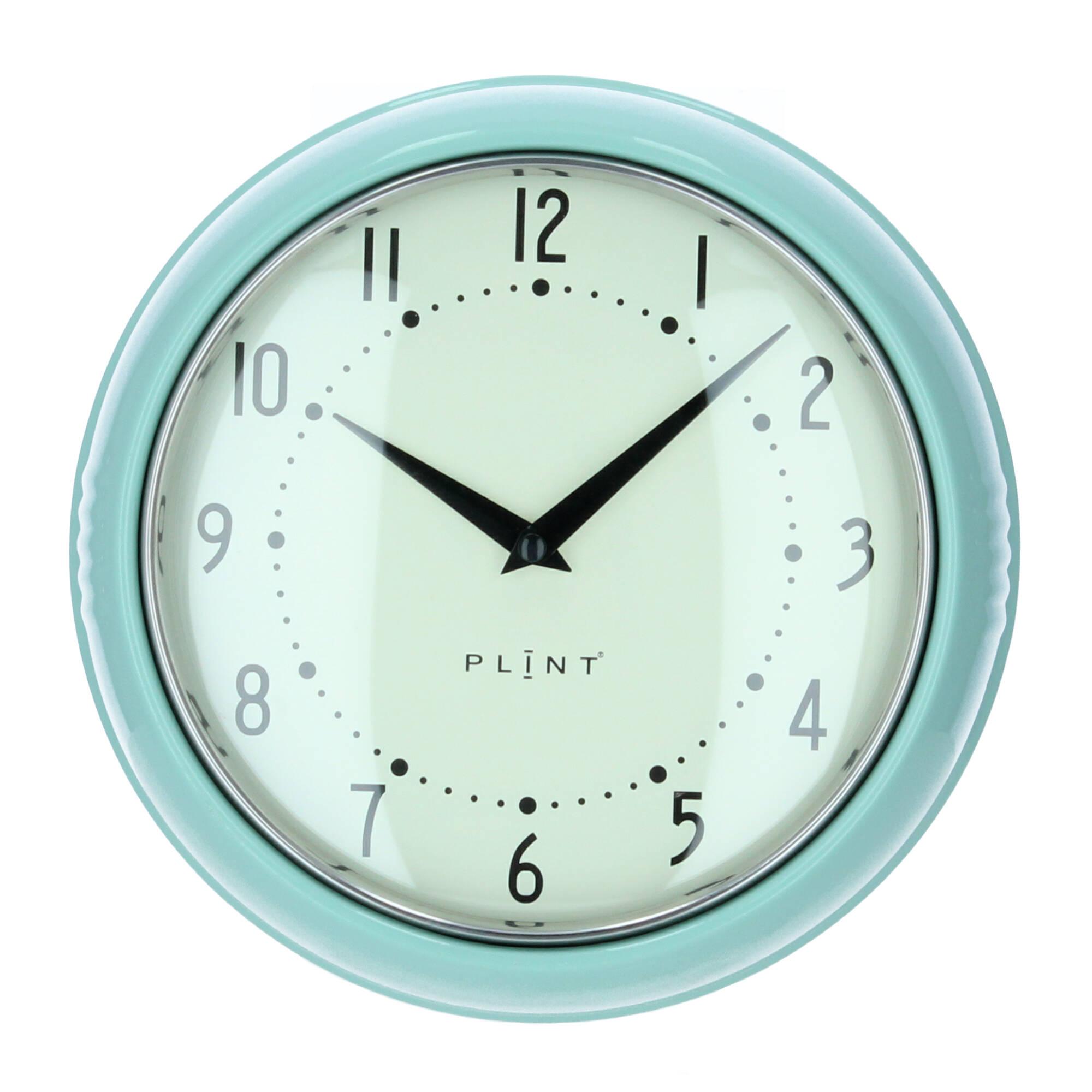 Plint Wanduhr Küchenuhr Retro leaf pastellgrün Plint Wanduhr Küchenuhr Retro leaf pastellgrün