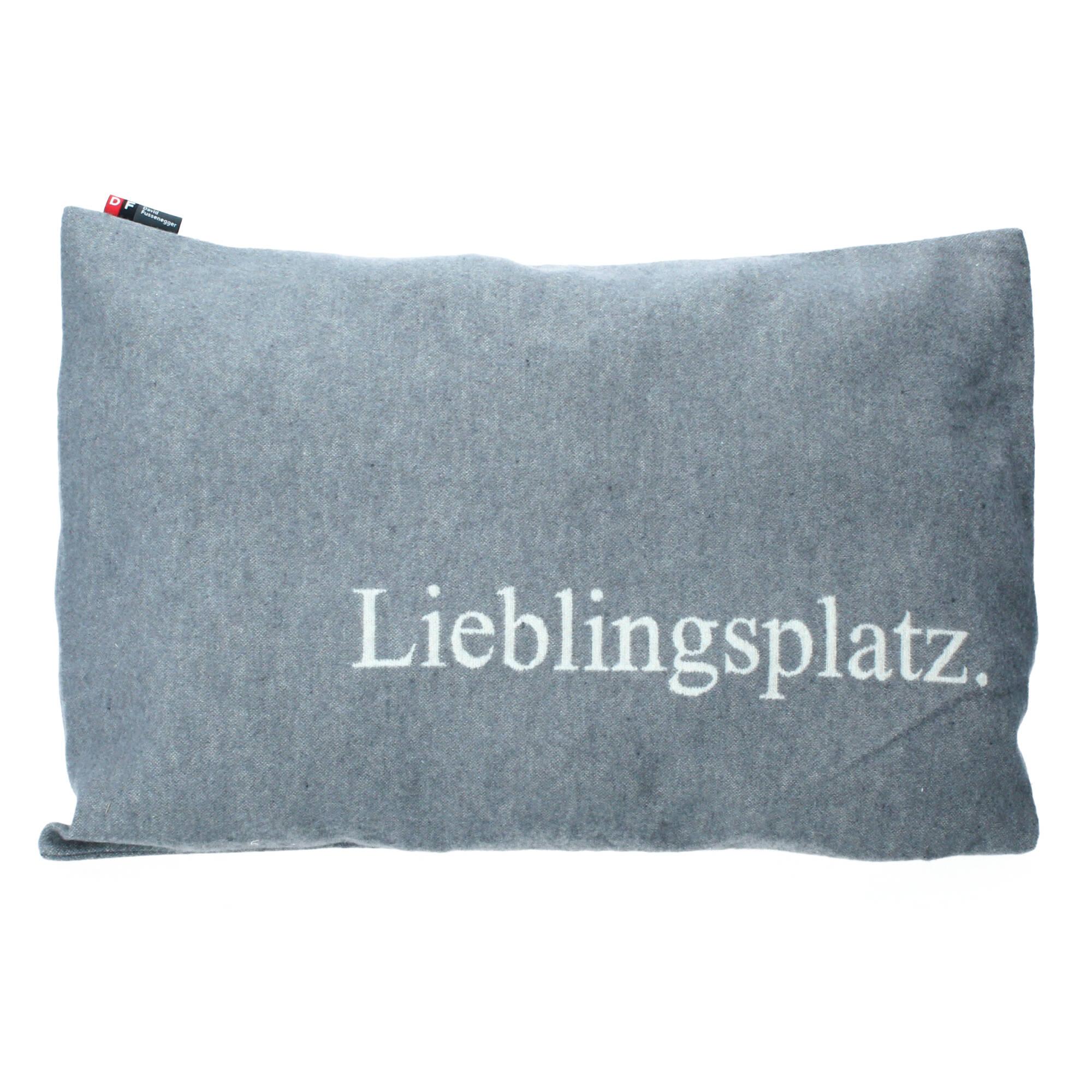 David Fussenegger Kissenhülle Silvretta Lieblingsplatz 60x40 cm grau