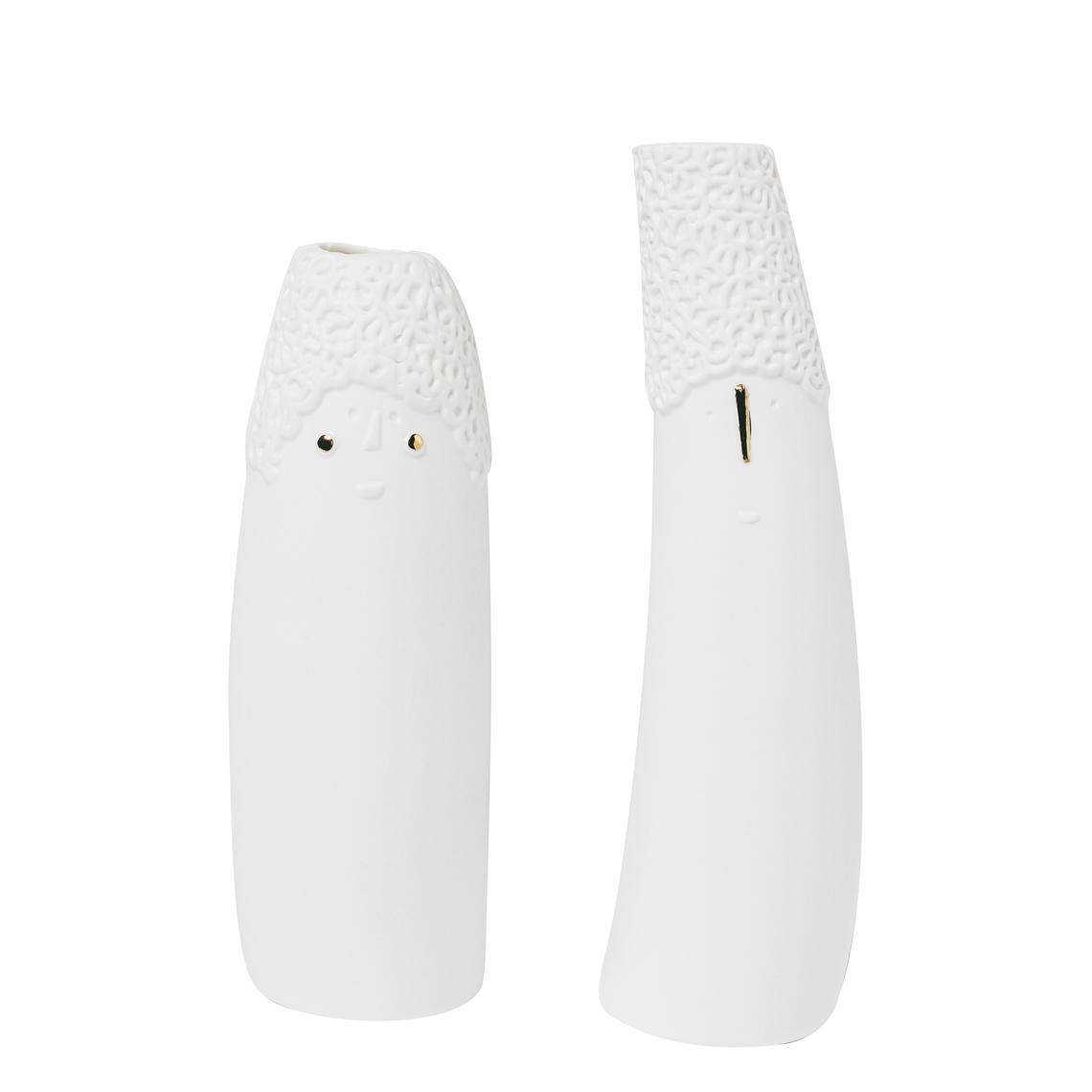räder Vase Familienbande Onkel & Tante 2er Set weiß 0017539