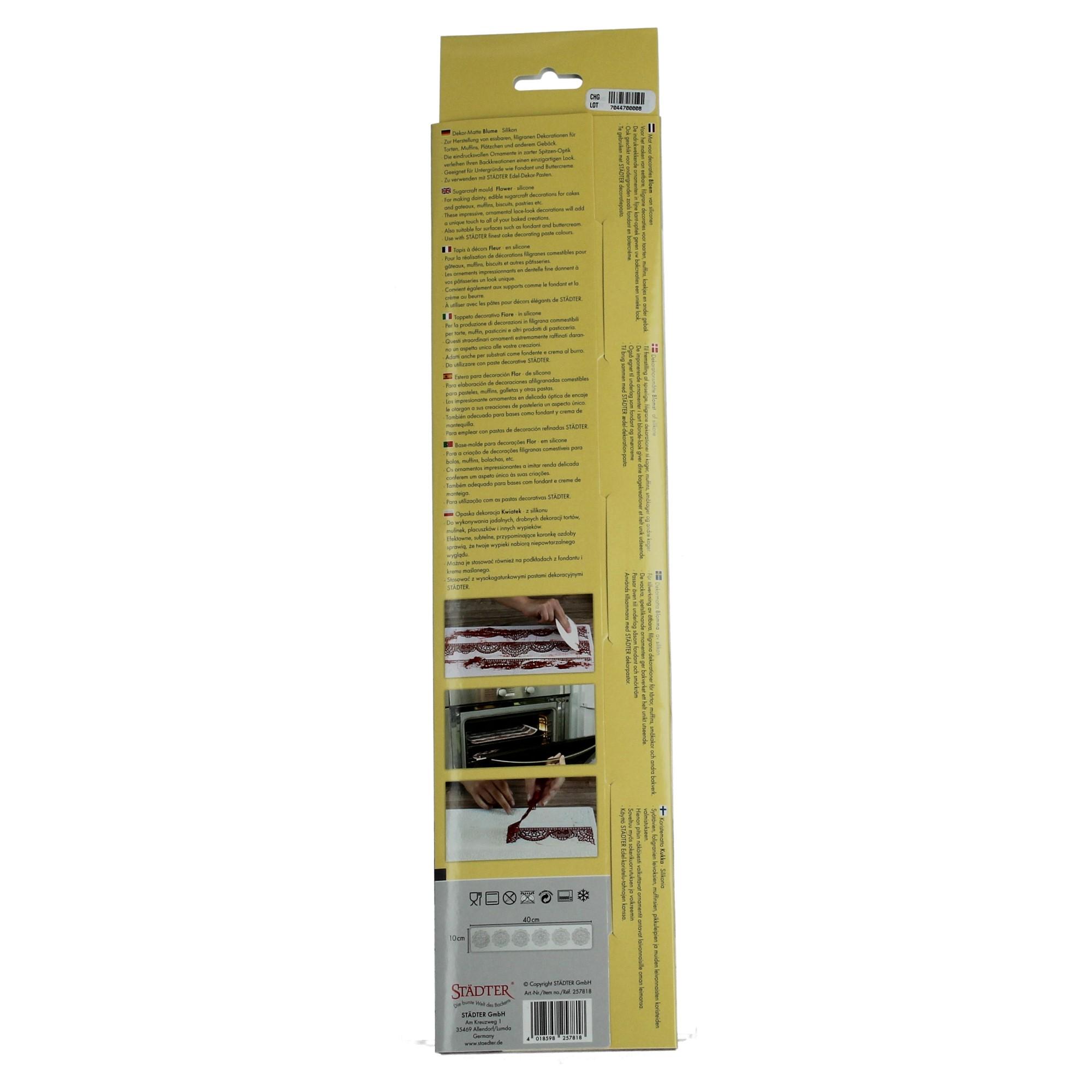 Städter Dekor-Matte Törtchen Silikon weiß, 257795