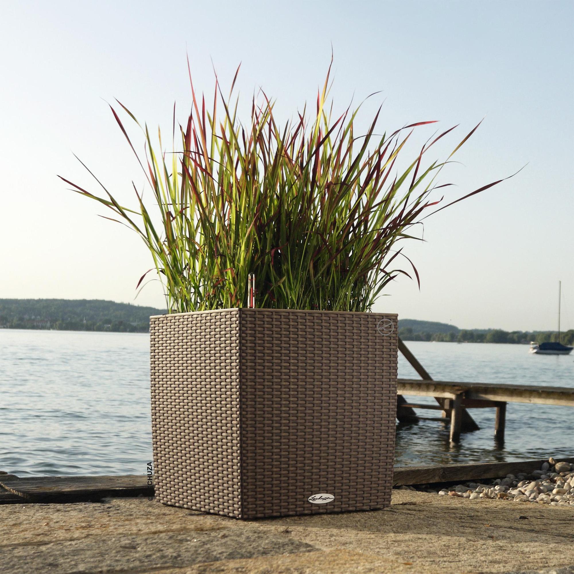 Lechuza Blumentopf groß Cube Cottage 50 sandbraun Lechuza Blumentopf groß Cube Cottage 50 sandbraun