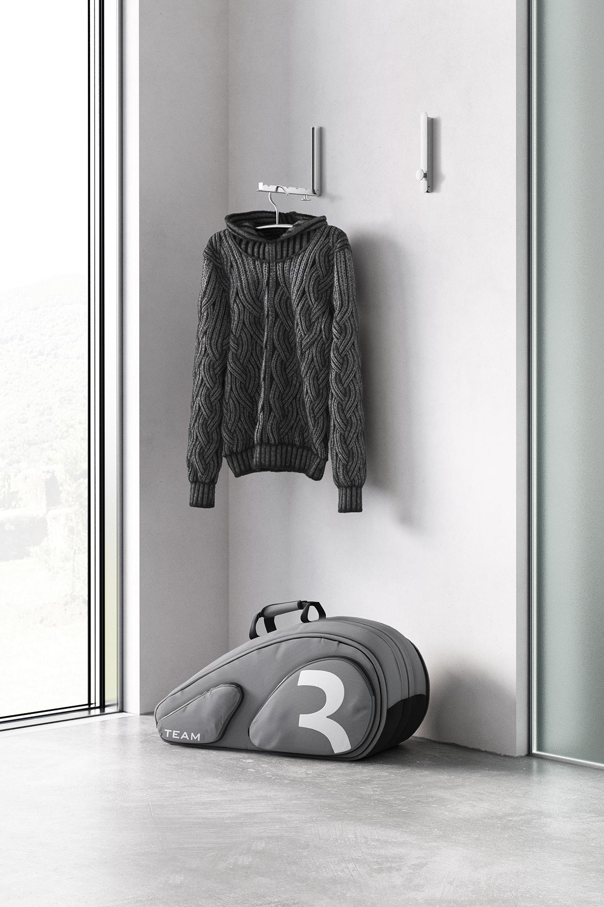 Zack PLETOR Klapp-Garderobe Garderobenhaken matt 50685