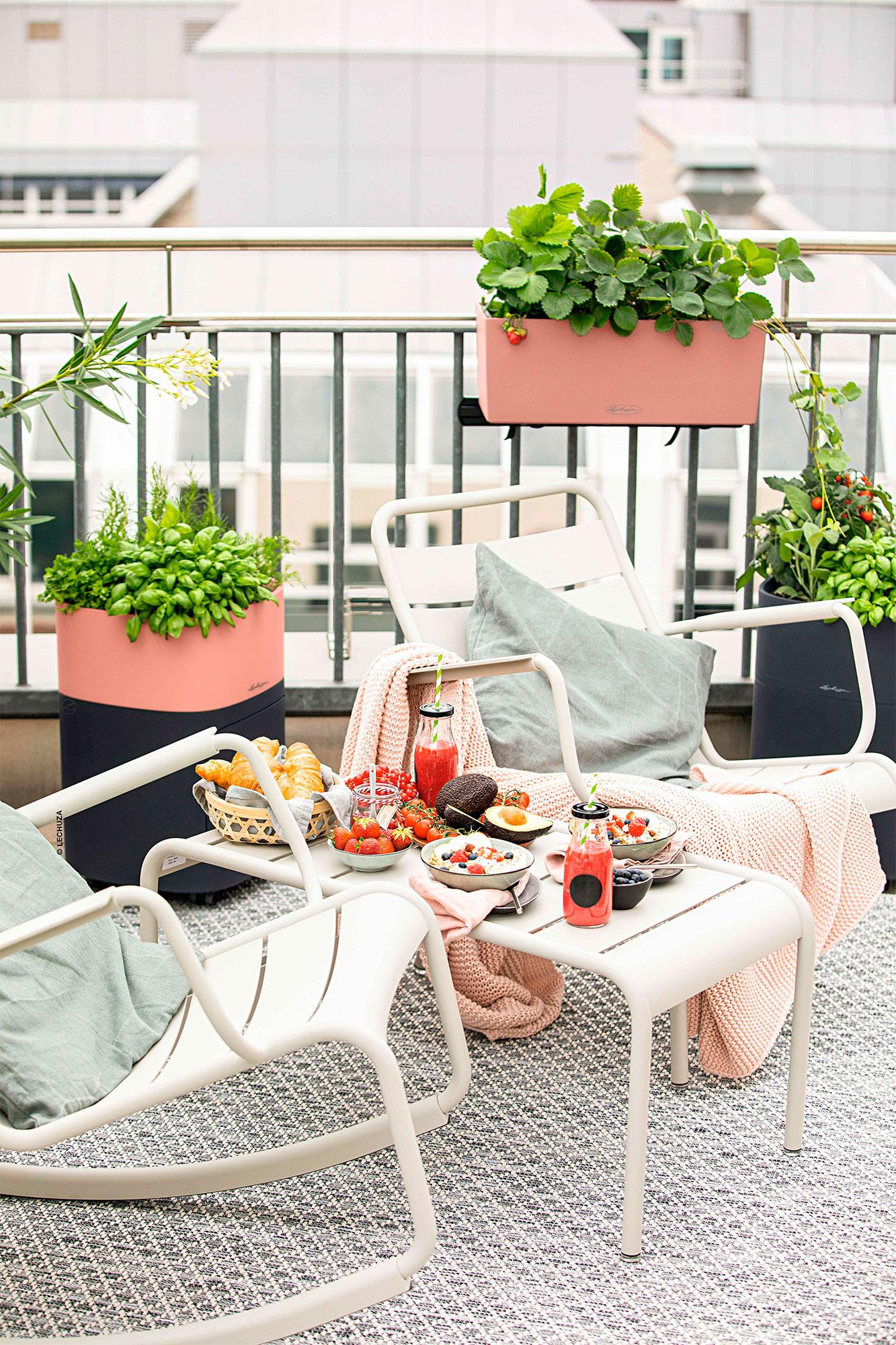 Lechuza Blumenkasten Balconera Color 50 korallrot
