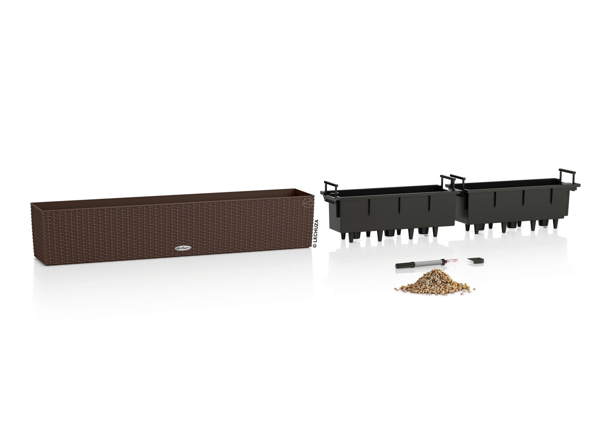 Lechuza Blumenkasten Balconera Cottage 100 Mokka Braun 15912