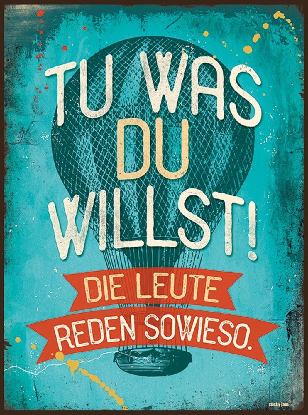 Sticky Jam Retro-Blechschild, Tu was du willst, 50440576 Sticky Jam Retro-Blechschild, Tu was du willst, 50440576