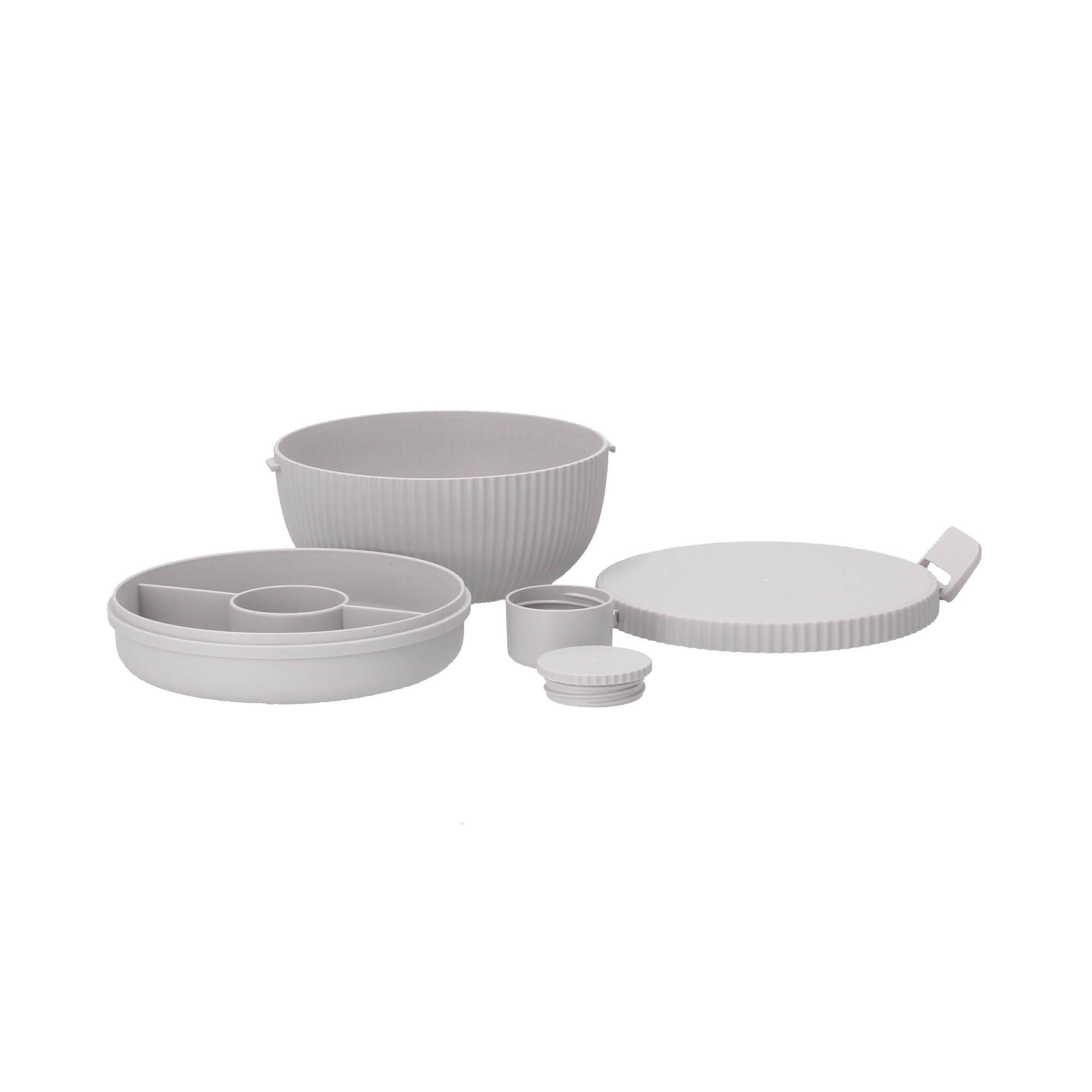 chic.mic Bentobox rund bioloco plant deluxe bowl cloud in grau chic.mic Bentobox rund bioloco plant deluxe bowl cloud in grau