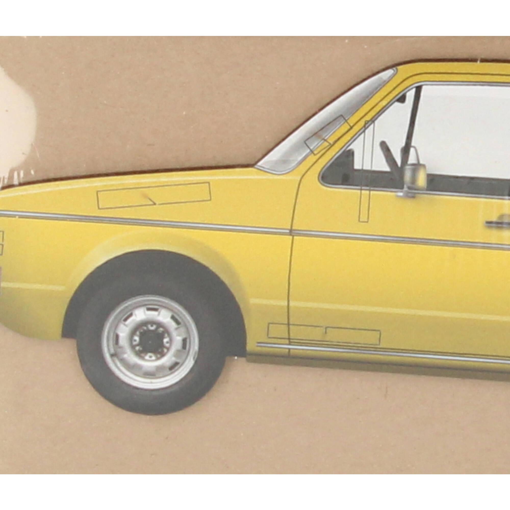 Werkhaus Stiftebox Stiftehalter VW Golf 1 gelb Holz