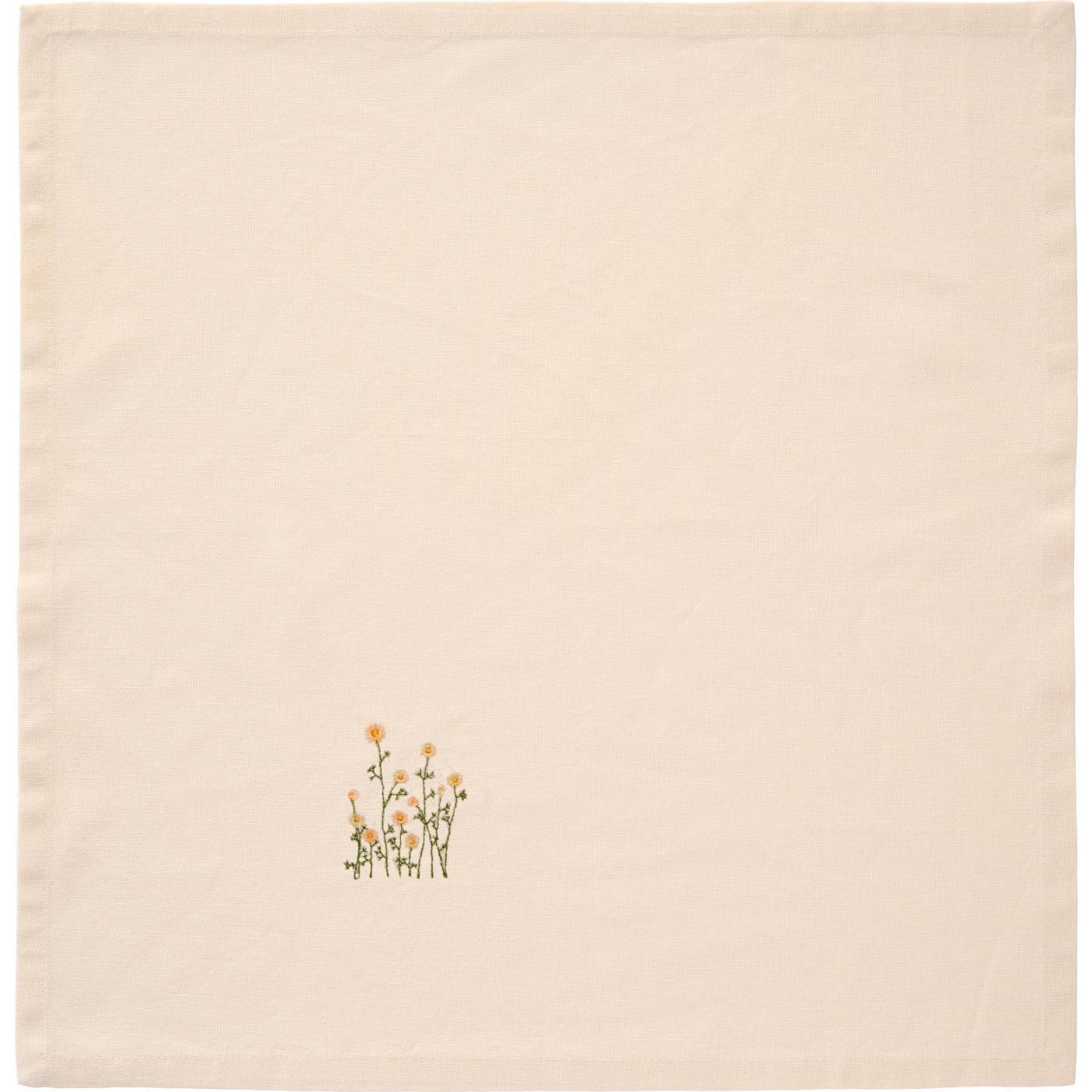 IB Laursen Serviette Floral gelbe Butterblumen Butter Cream IB Laursen Serviette Floral gelbe Butterblumen Butter Cream