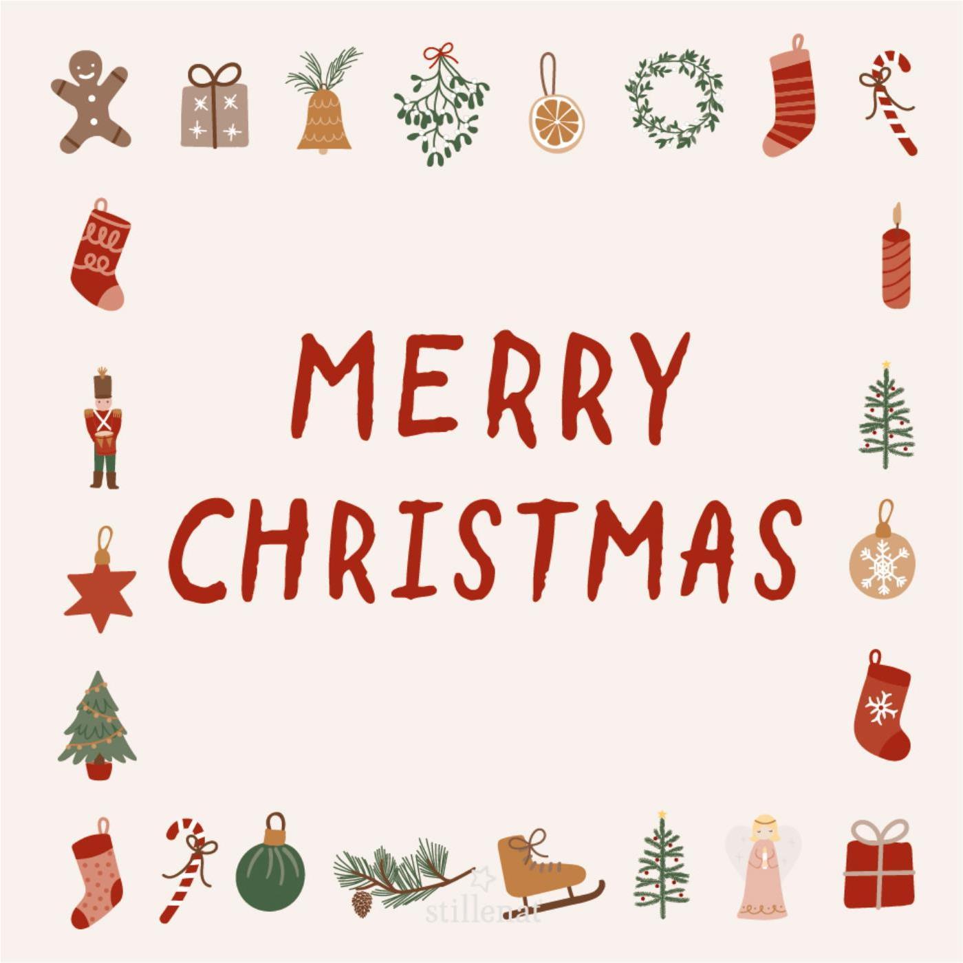 IB Laursen Serviette Merry Christmas 40x40cm Papier 95908-00