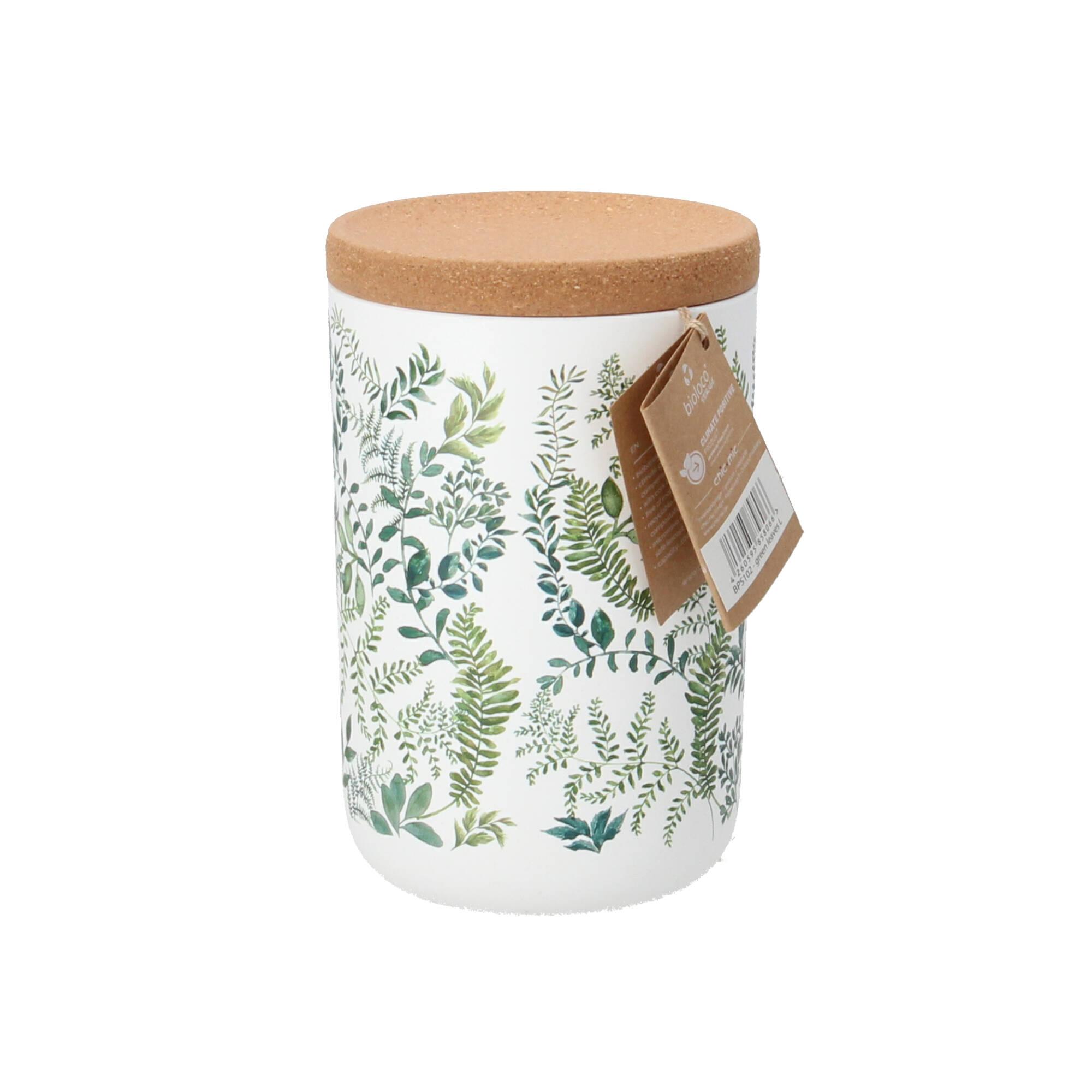 chic.mic Vorratsdose bioloco plant storage green leaves 1000ml