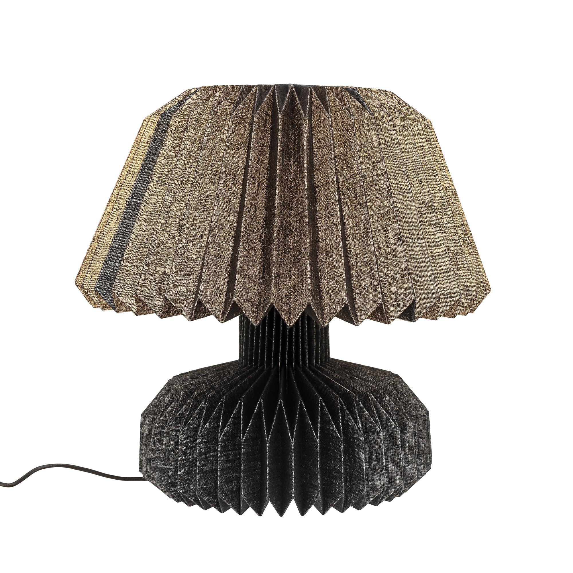 Bloomingville Lampe Tischleuchte Papier schwarz