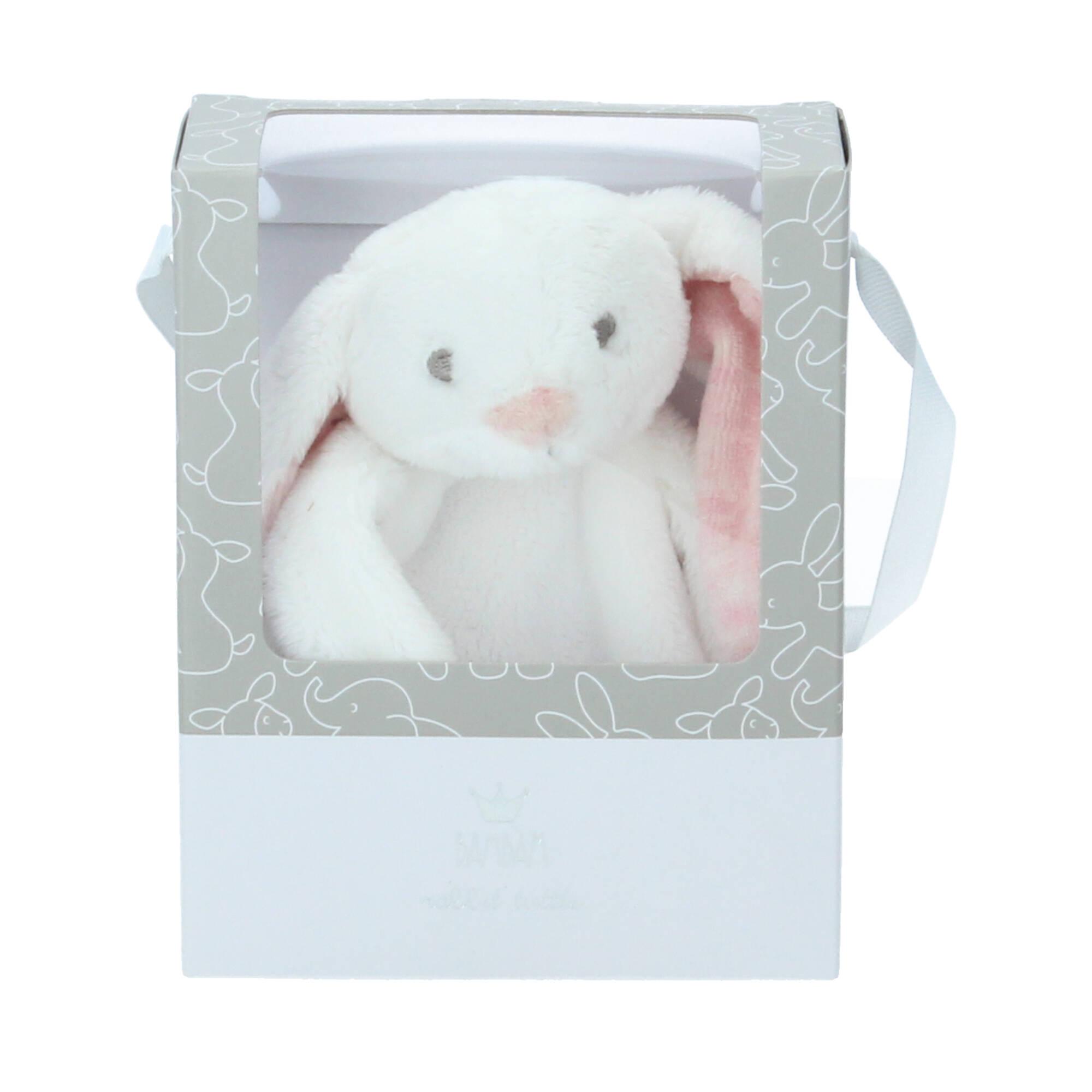 BamBam Schmusetuch Hase in Geschenkbox weiß/rosa BamBam Schmusetuch Hase in Geschenkbox weiß/rosa