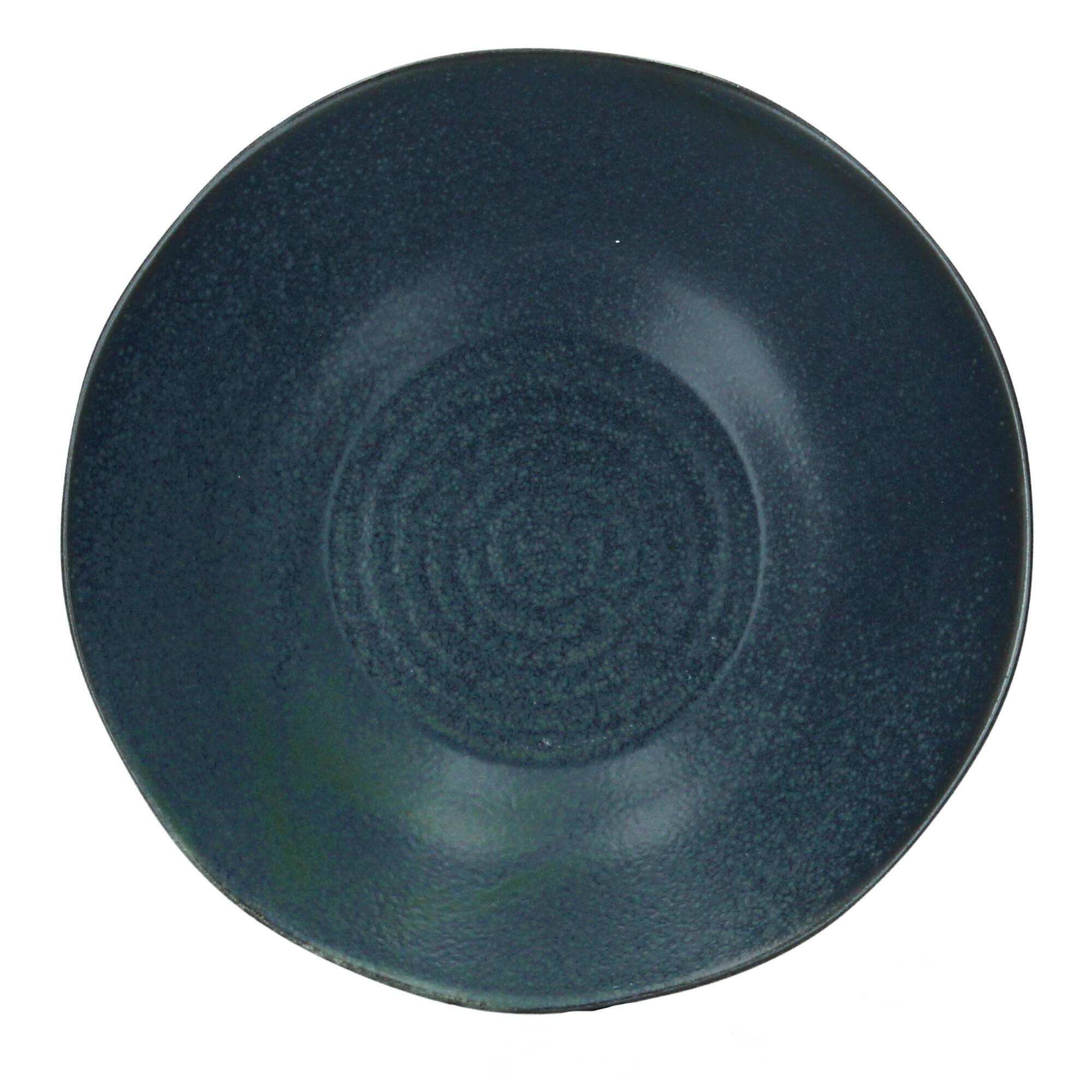Bloomingville Aura Suppenteller Teller tief 22 cm Steingut blau