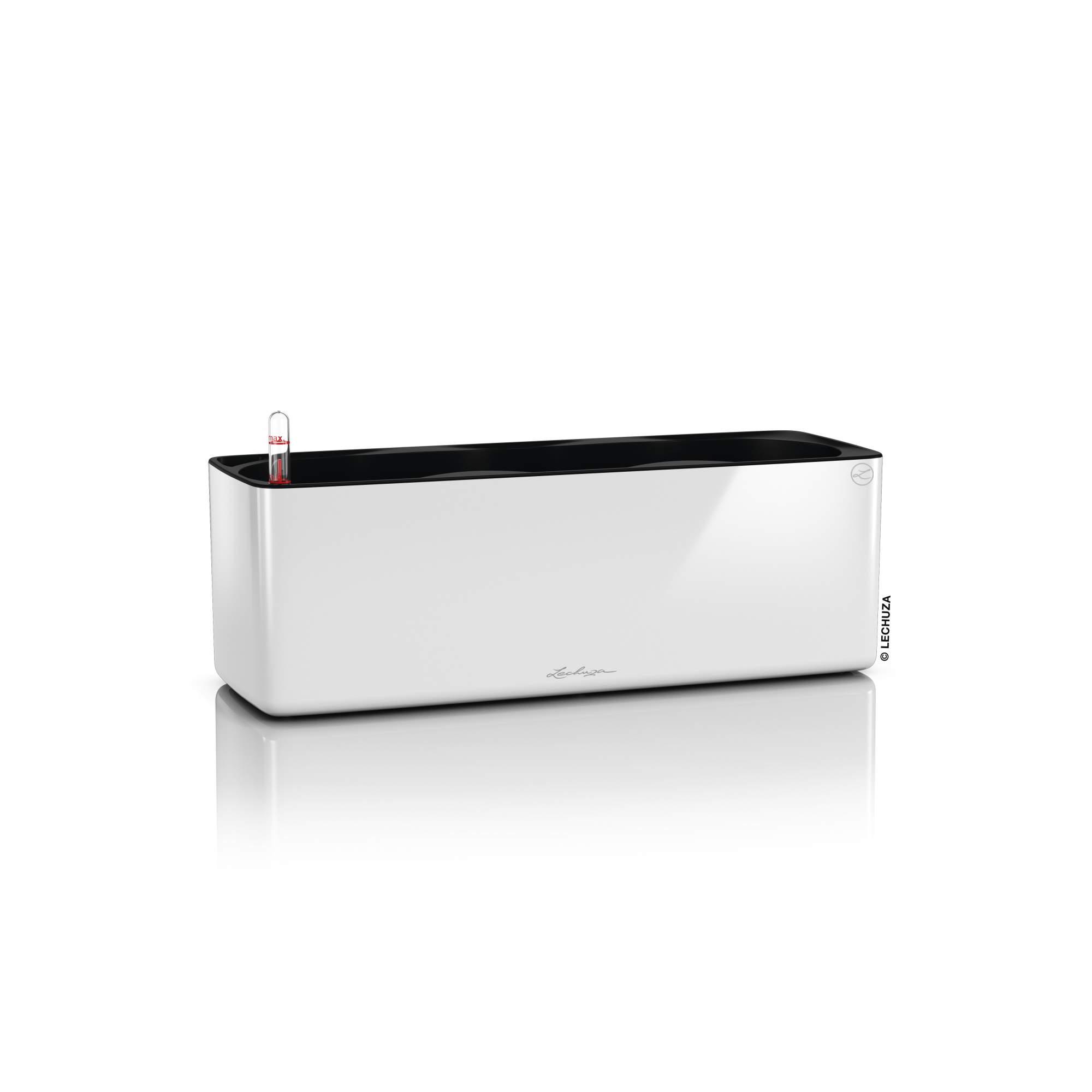 Lechuza Blumenkasten Cube Glossy Triple Weiss highgloss
