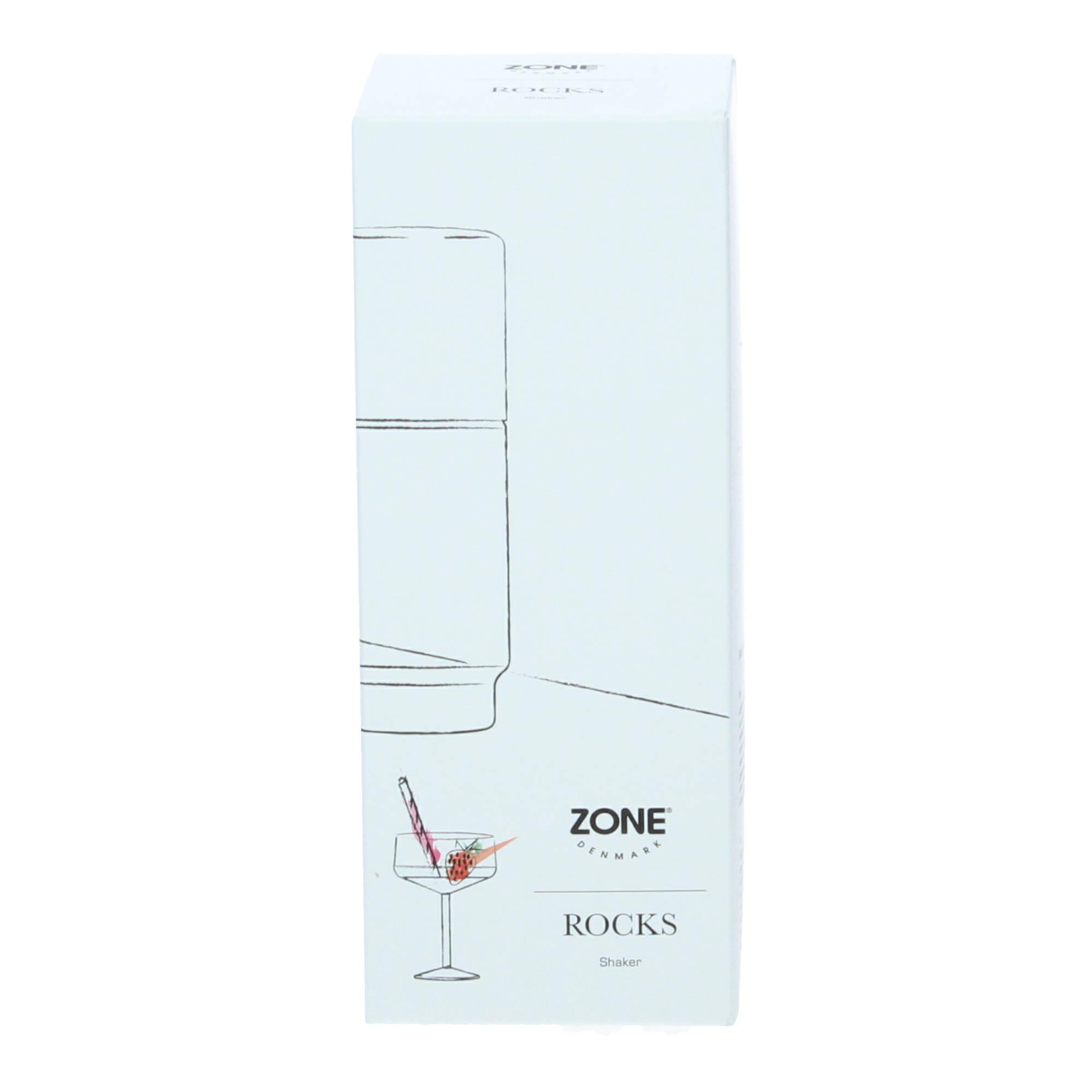 Zone Cocktail Shaker Rocks Edelstahl 550 ml matt rosa Zone Cocktail Shaker Rocks Edelstahl 550 ml matt rosa