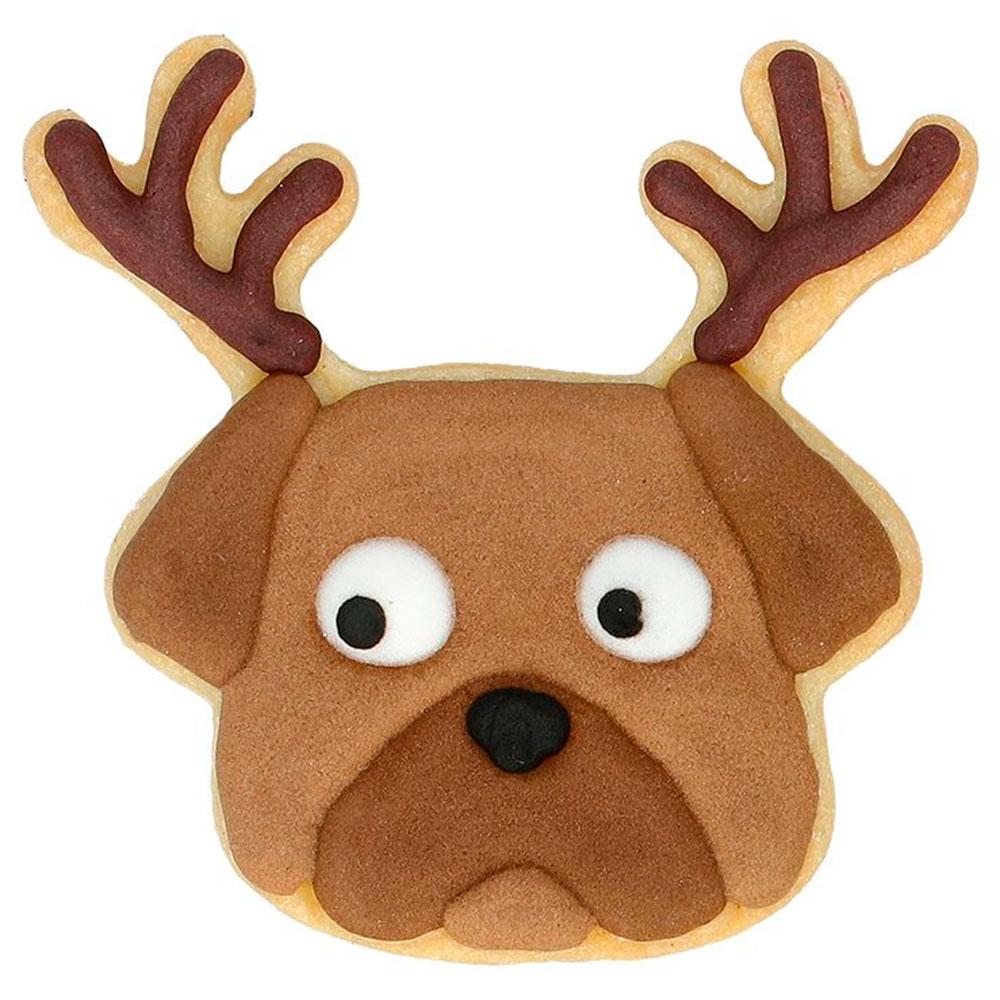 Birkmann Präge-Ausstechform Edelstahl Weihnachtsmops 6,5cm
