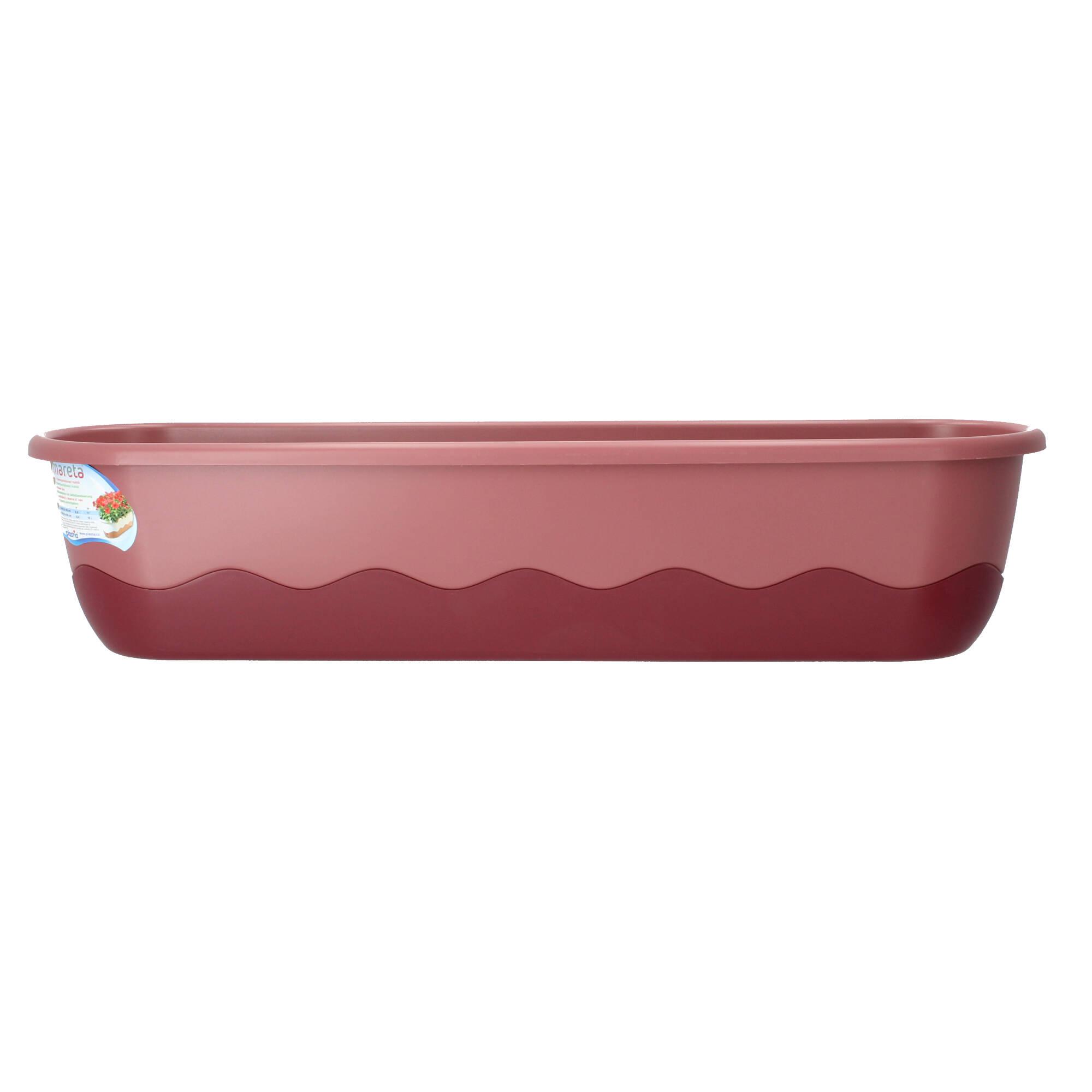Plastia Blumenkasten Mareta 80cm rosa weinrot Wasserspeicher Plastia Blumenkasten Mareta 80cm rosa weinrot Wasserspeicher