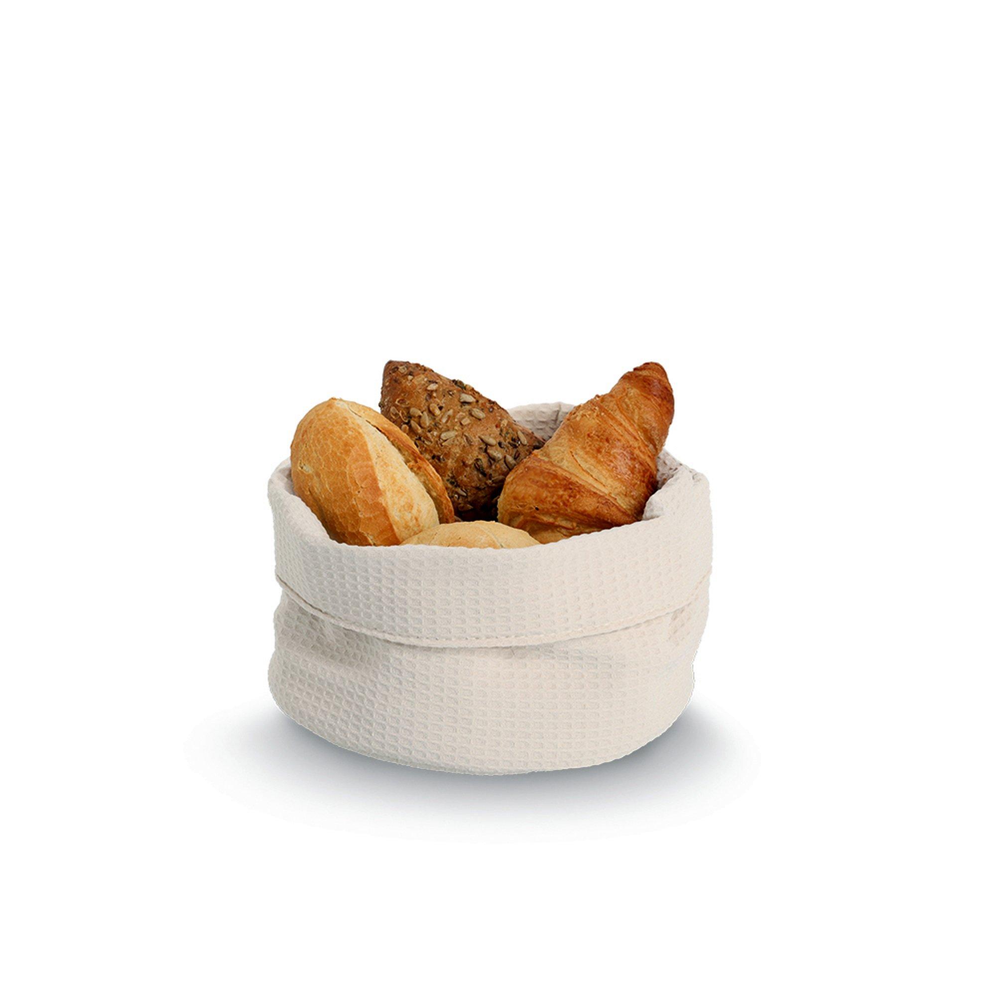 Zeller Brotkorb Aufbewahrungskorb Waffel Piquet weiß D:20xH:12cm 14530 Zeller Brotkorb Aufbewahrungskorb Waffel Piquet weiß D:20xH:12cm 14530