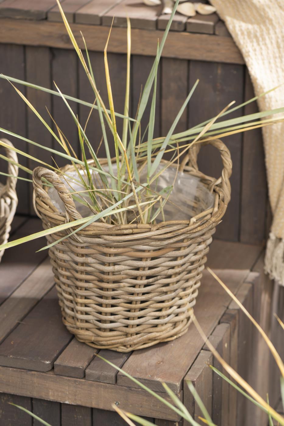 IB Laursen Aufbewahrungskorb Rattan mit Plastikeinlage 3784-00