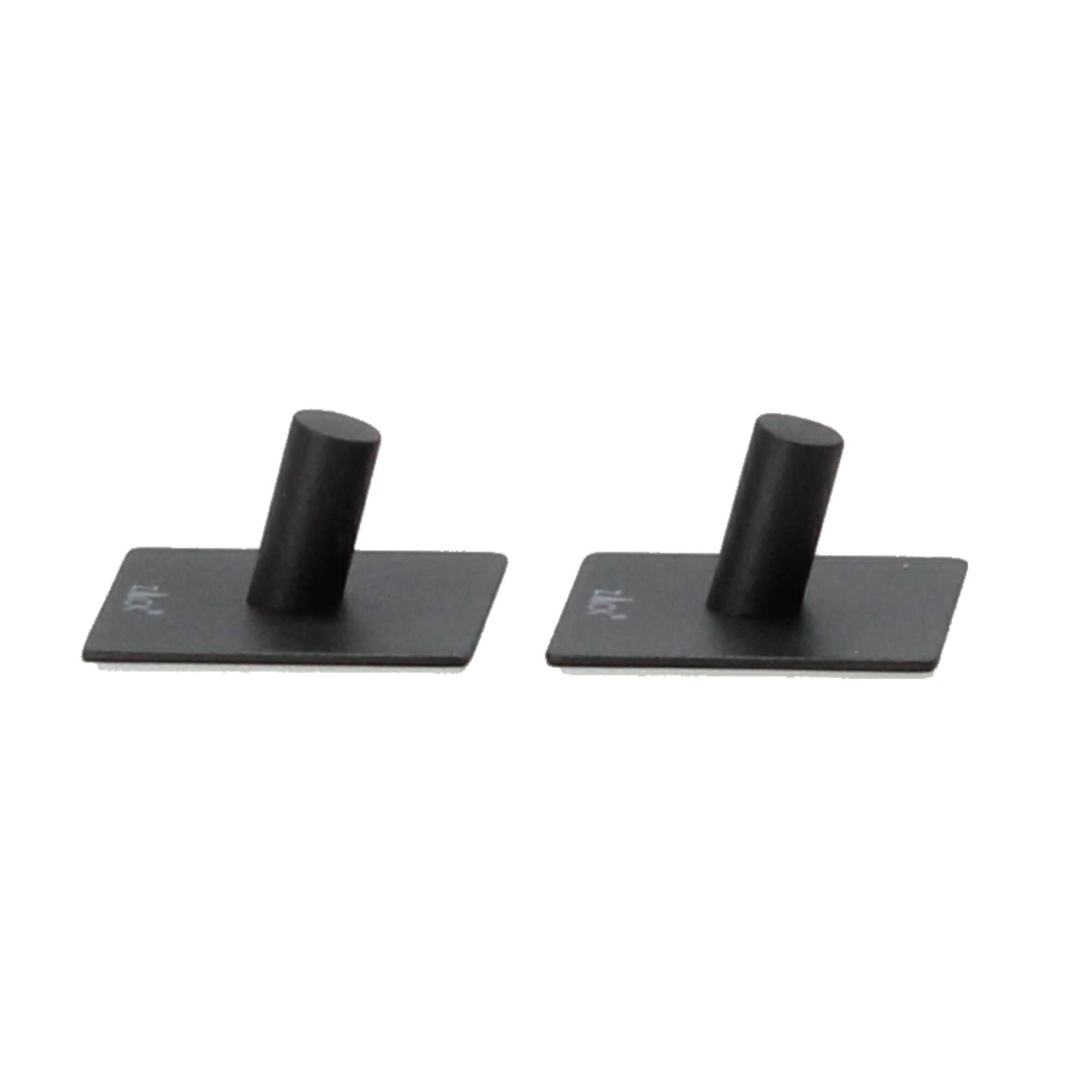 Zack PECO Handtuchhaken 2er Set eckig 4,2 cm schwarz