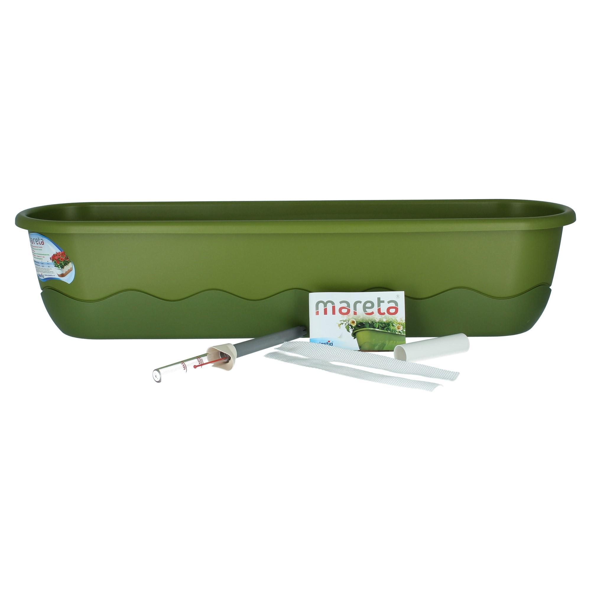 Plastia Blumenkasten Mareta 80 grün Wasserspeicher