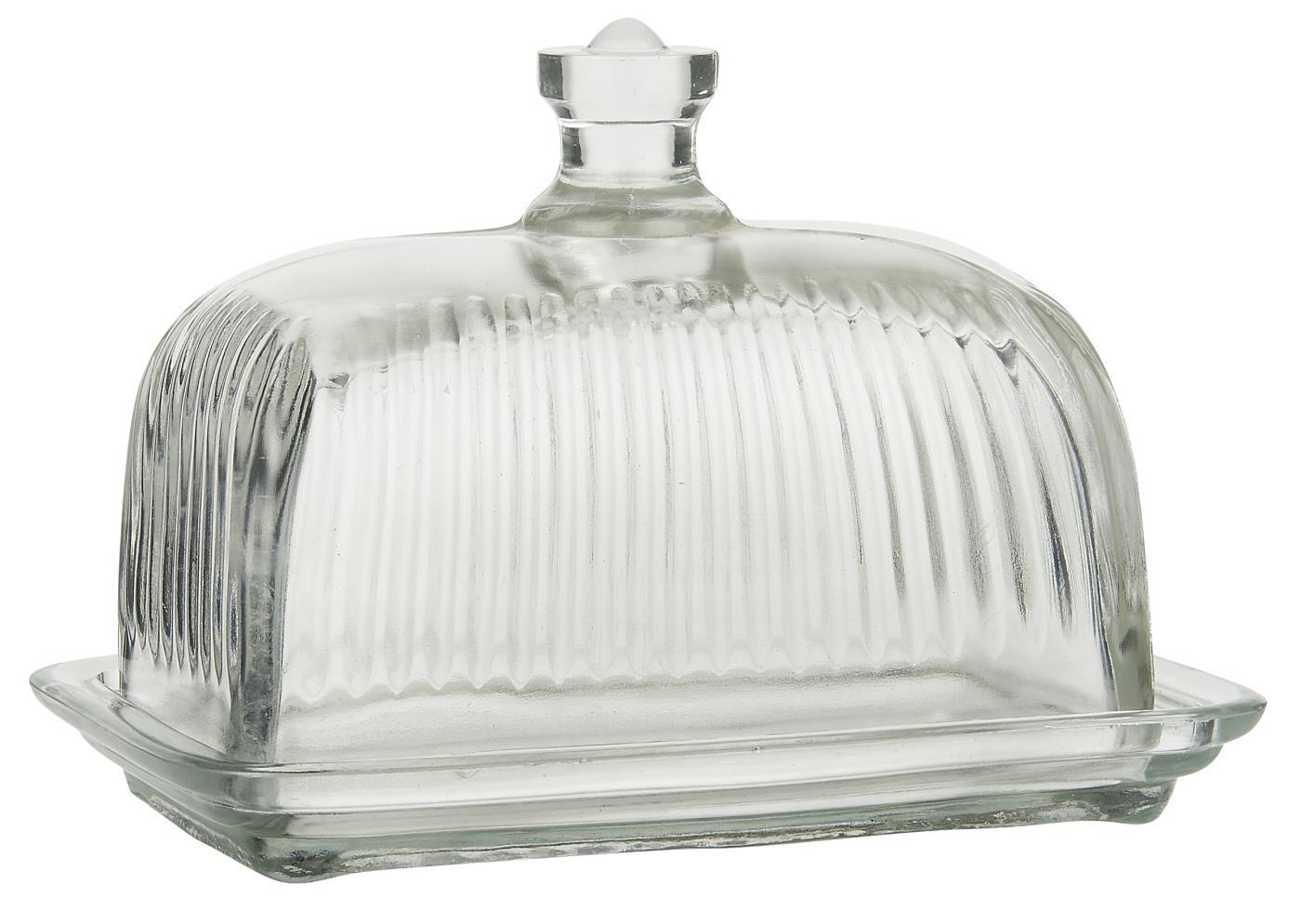 Ib Laursen Butterdose Butterbox Glasglocke mit Rillen