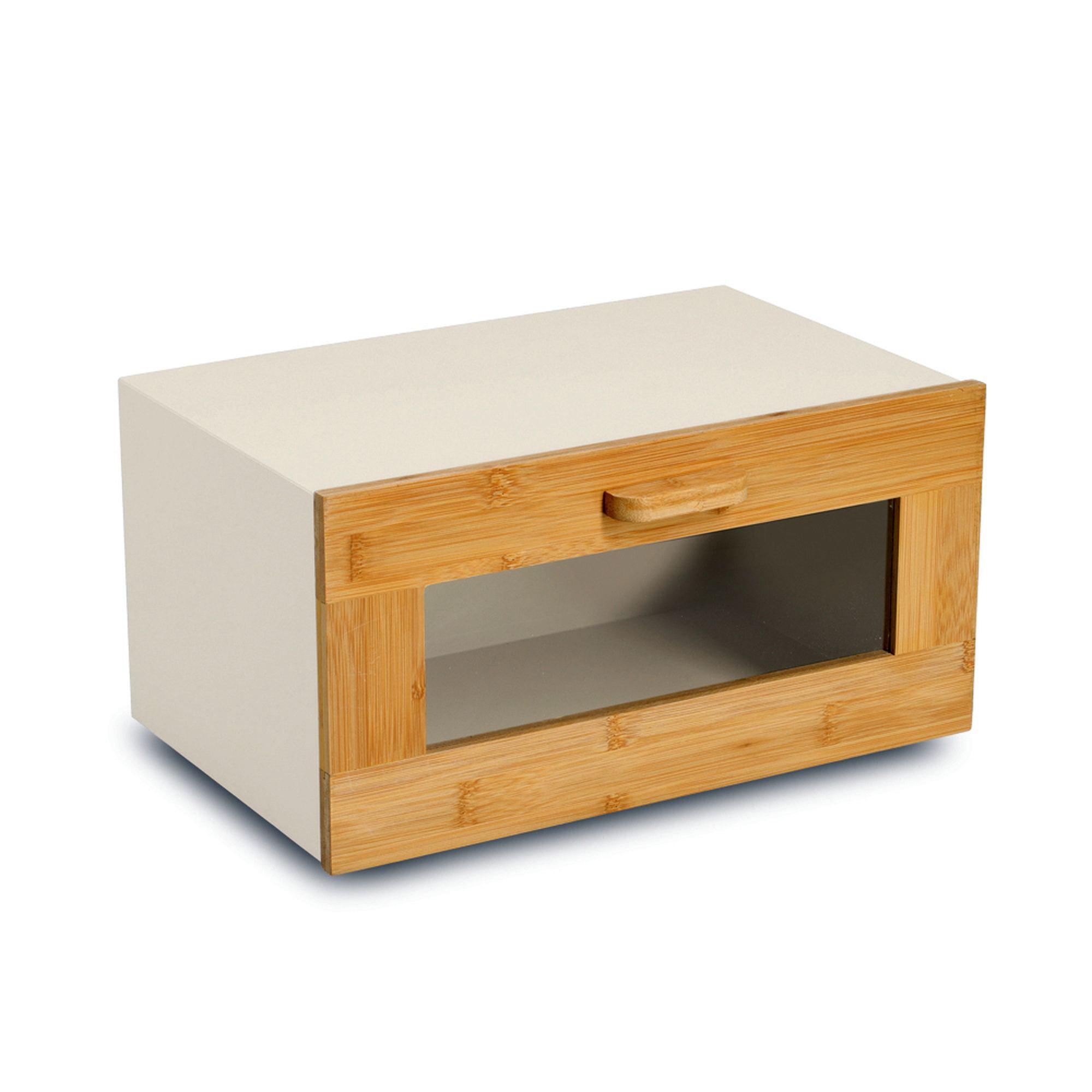 Zeller Brotkasten Bambus Metall 36,3x23,3x19,5cm Beige 25393