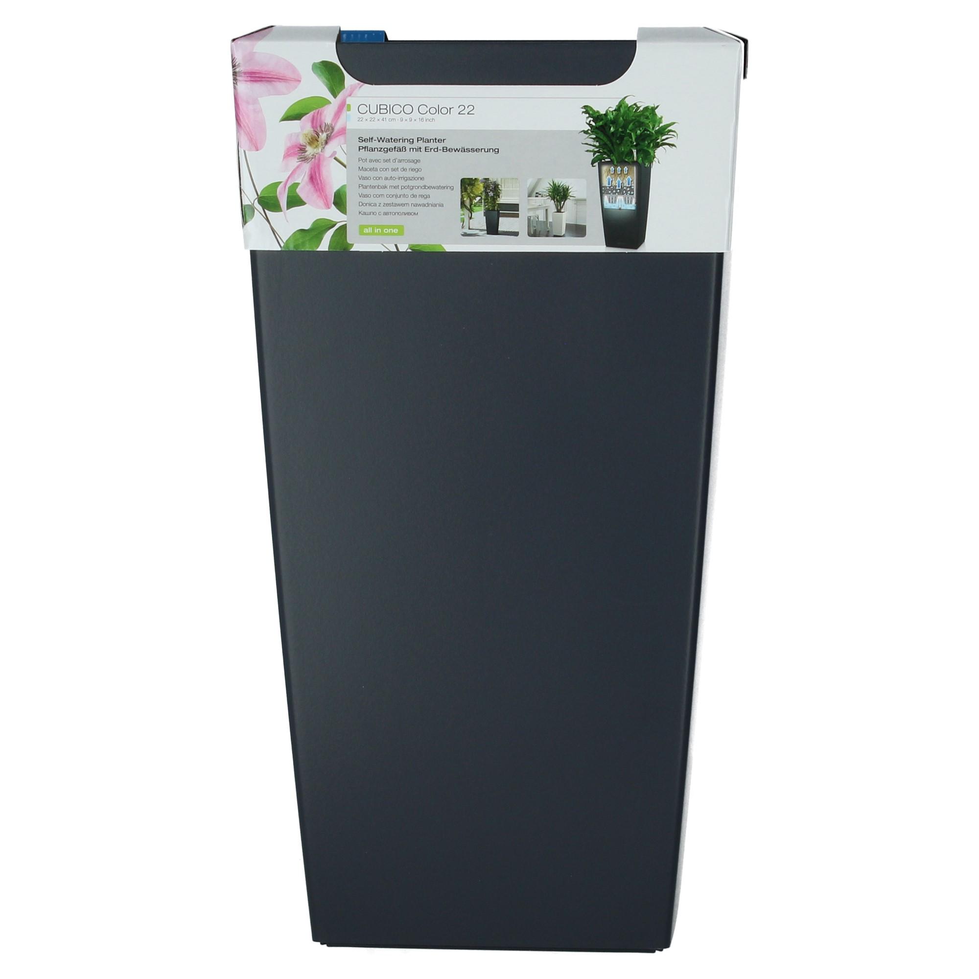 Lechuza Blumentopf hoch Cubico Color 22 schiefergrau Lechuza Blumentopf hoch Cubico Color 22 schiefergrau