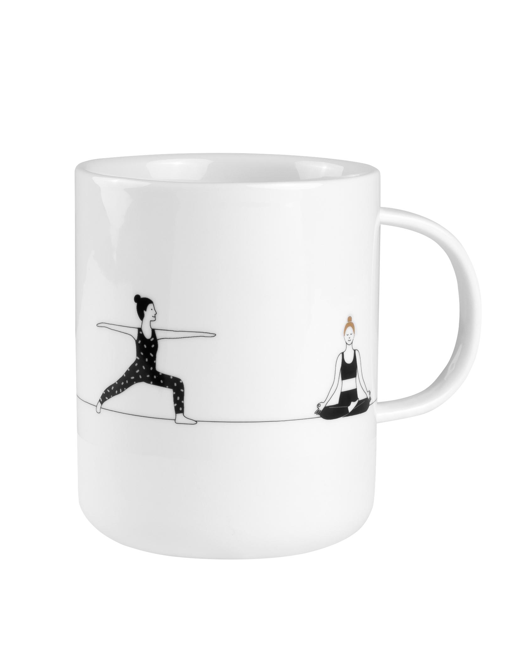 räder Tasse Geschenktasse Yoga weiß gold 0017294