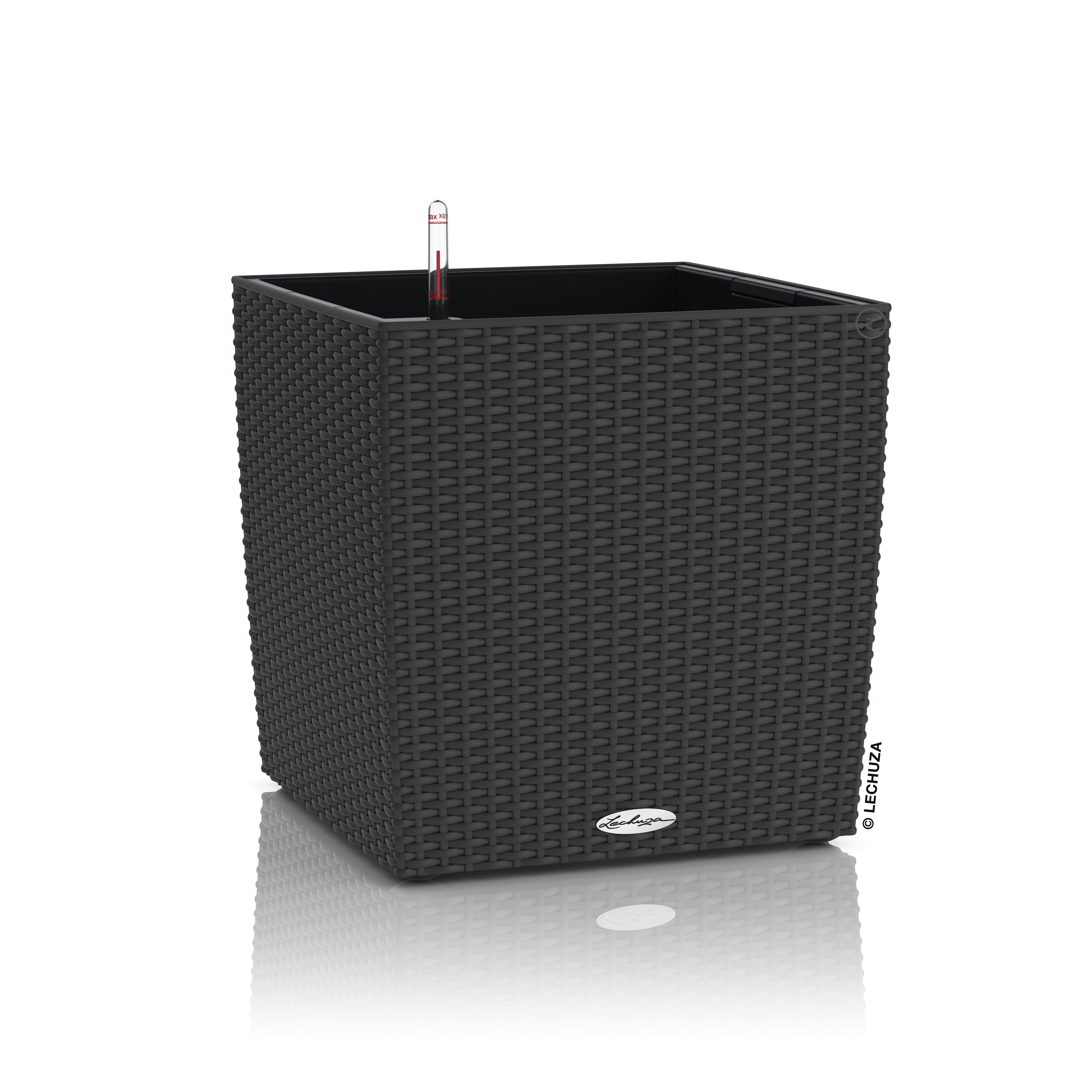 Lechuza Blumentopf groß Cube Cottage 50 granit grau
